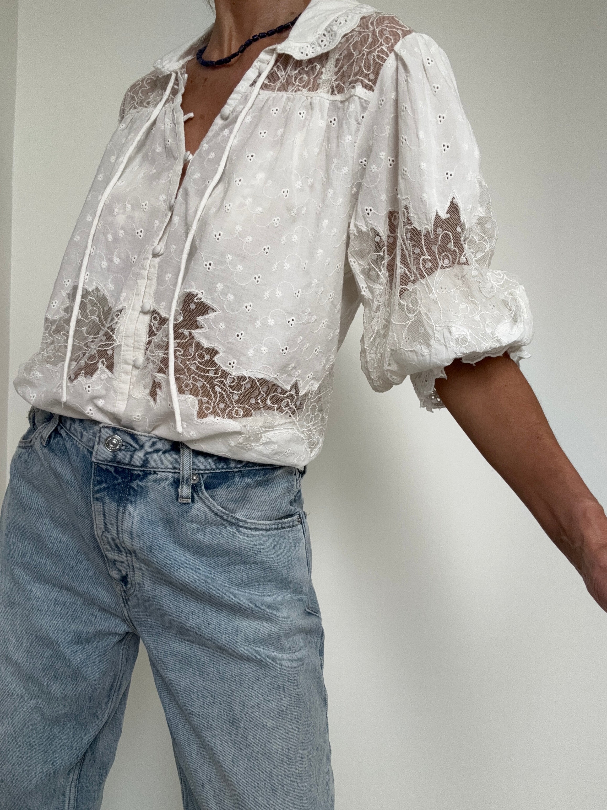 Anthropologie Shirts Lace Vintage Style Shirt