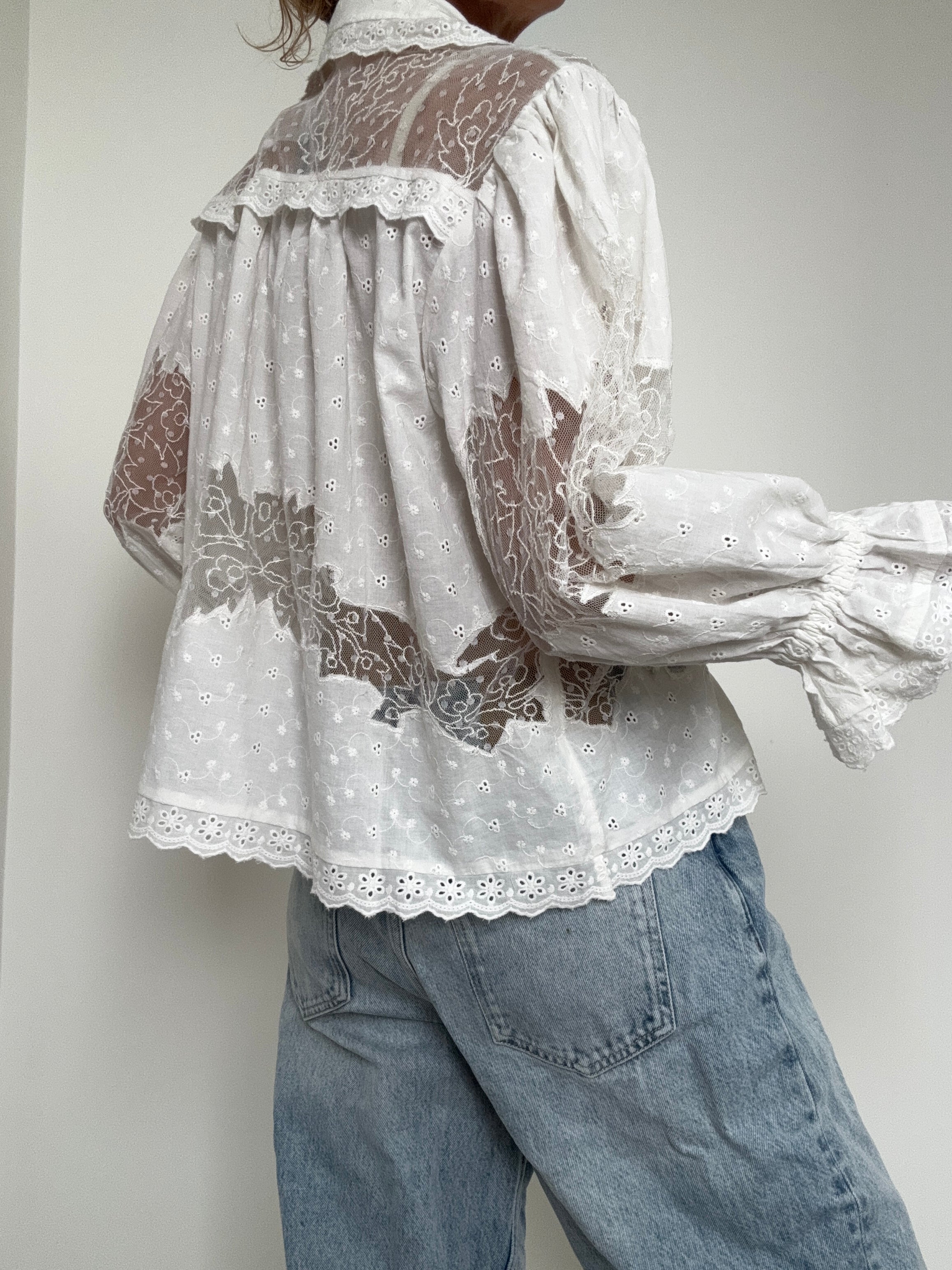 Anthropologie Shirts Lace Vintage Style Shirt