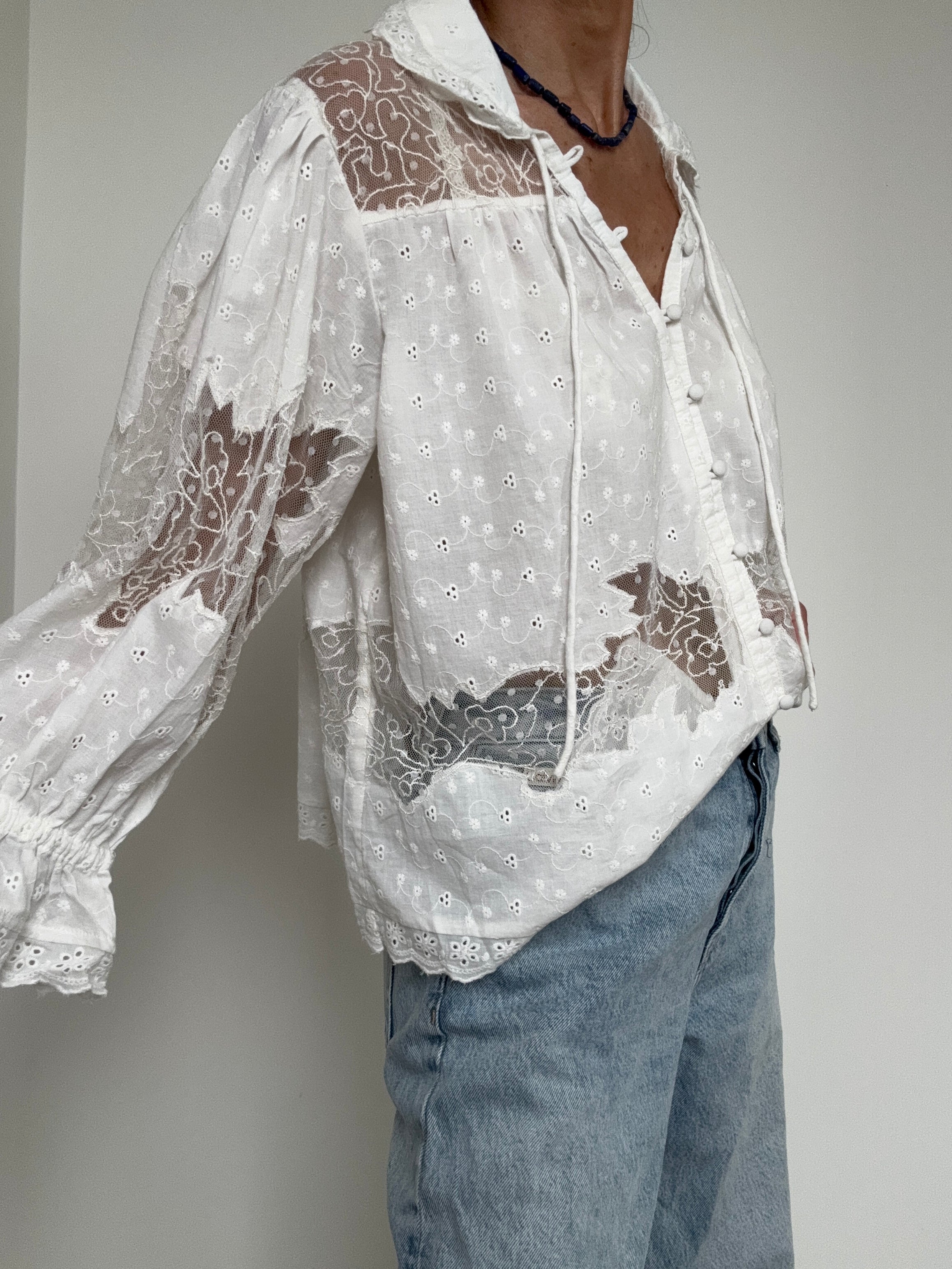 Anthropologie Shirts Lace Vintage Style Shirt