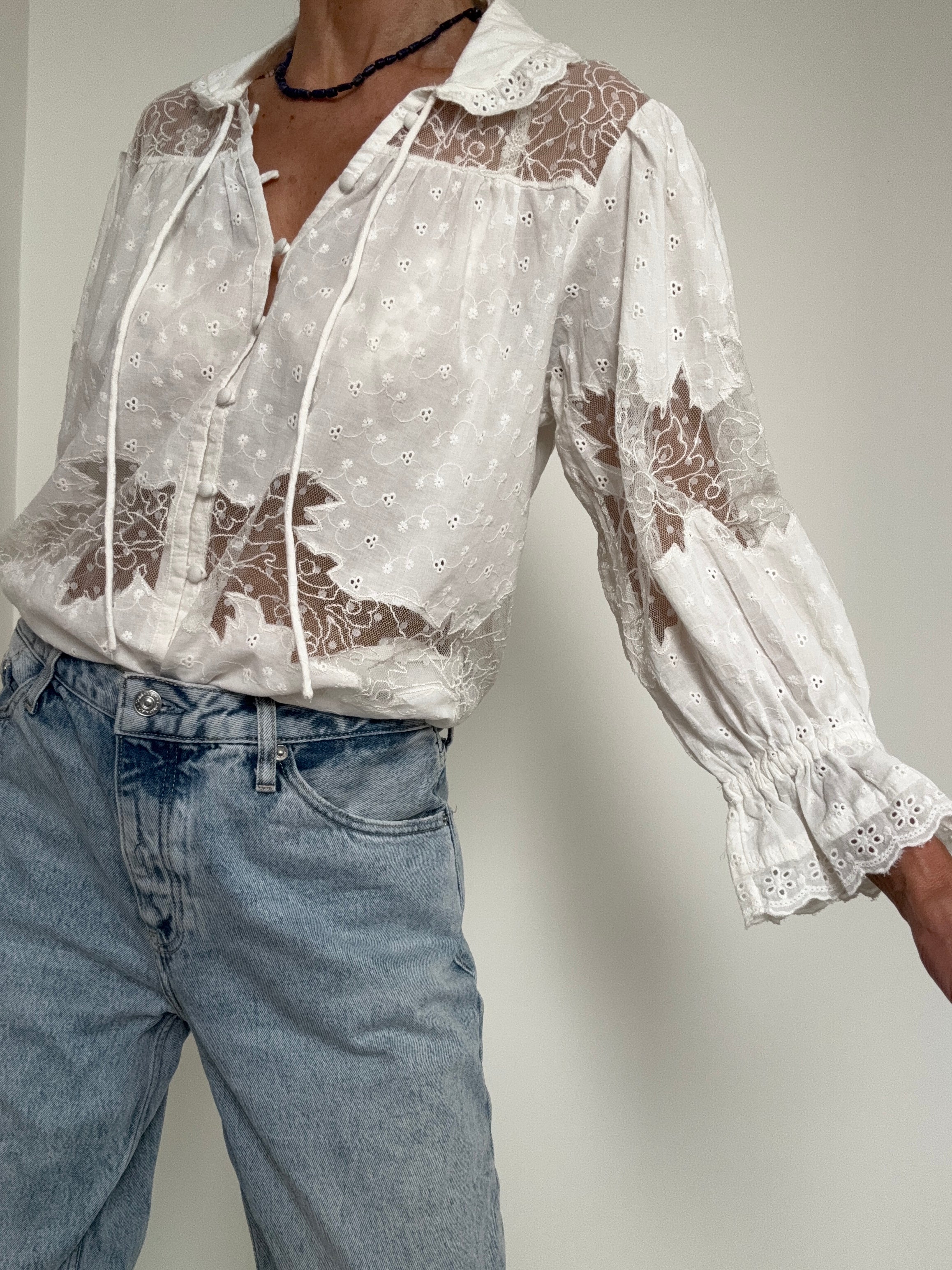 Anthropologie Shirts Lace Vintage Style Shirt