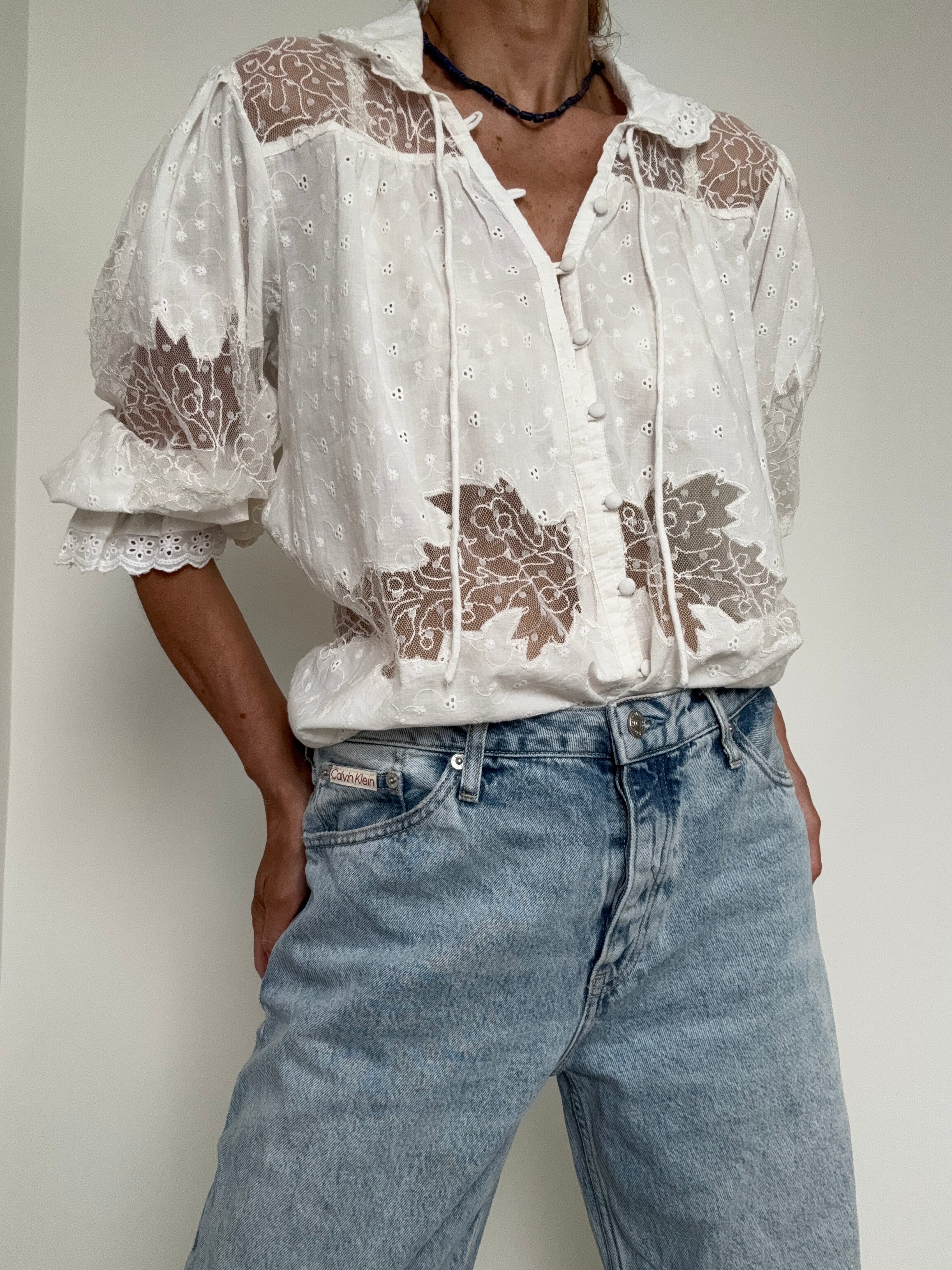 Anthropologie Shirts Lace Vintage Style Shirt