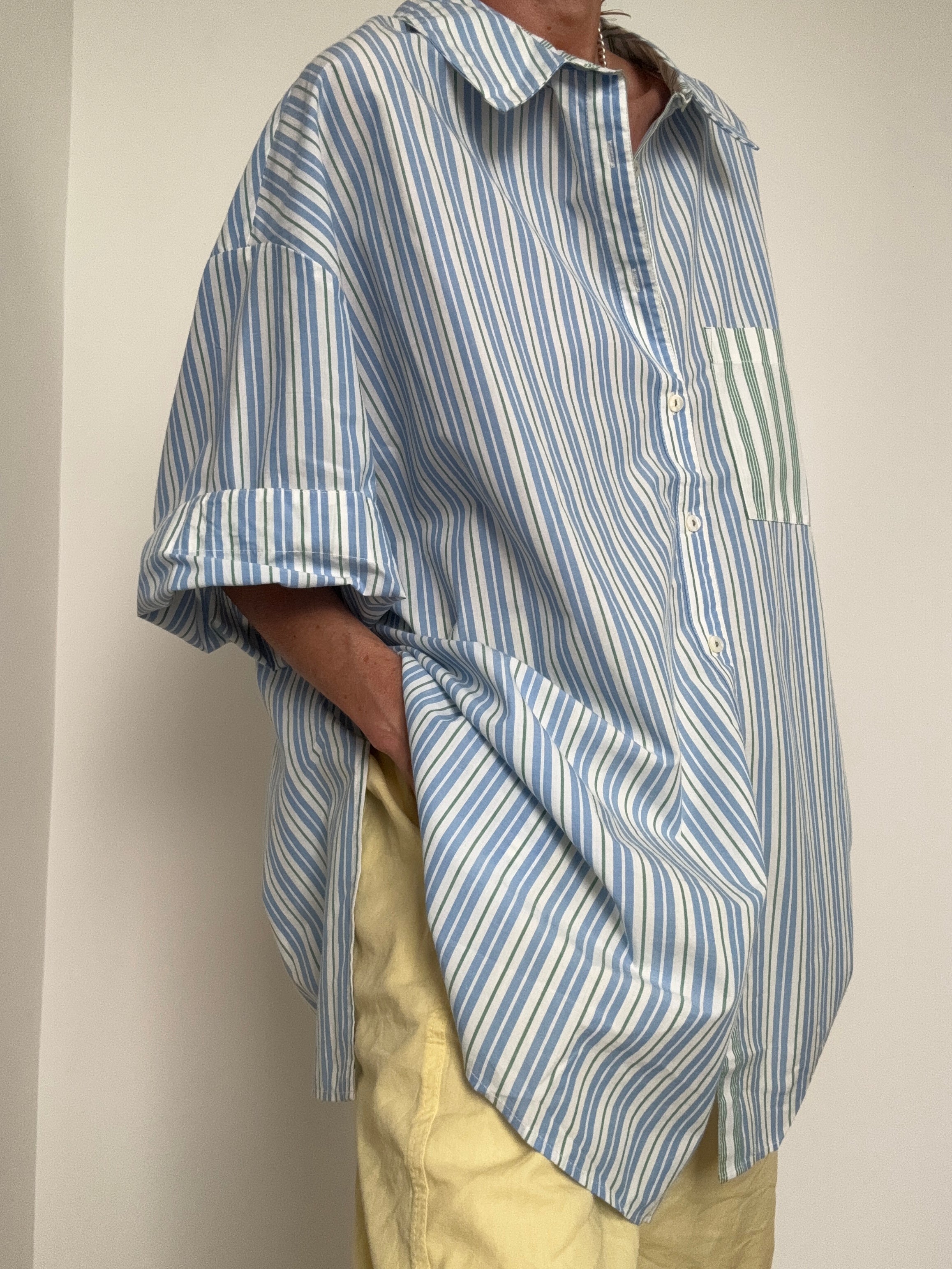 Anthropologie Tops Multi Stripe Cotton Shirt