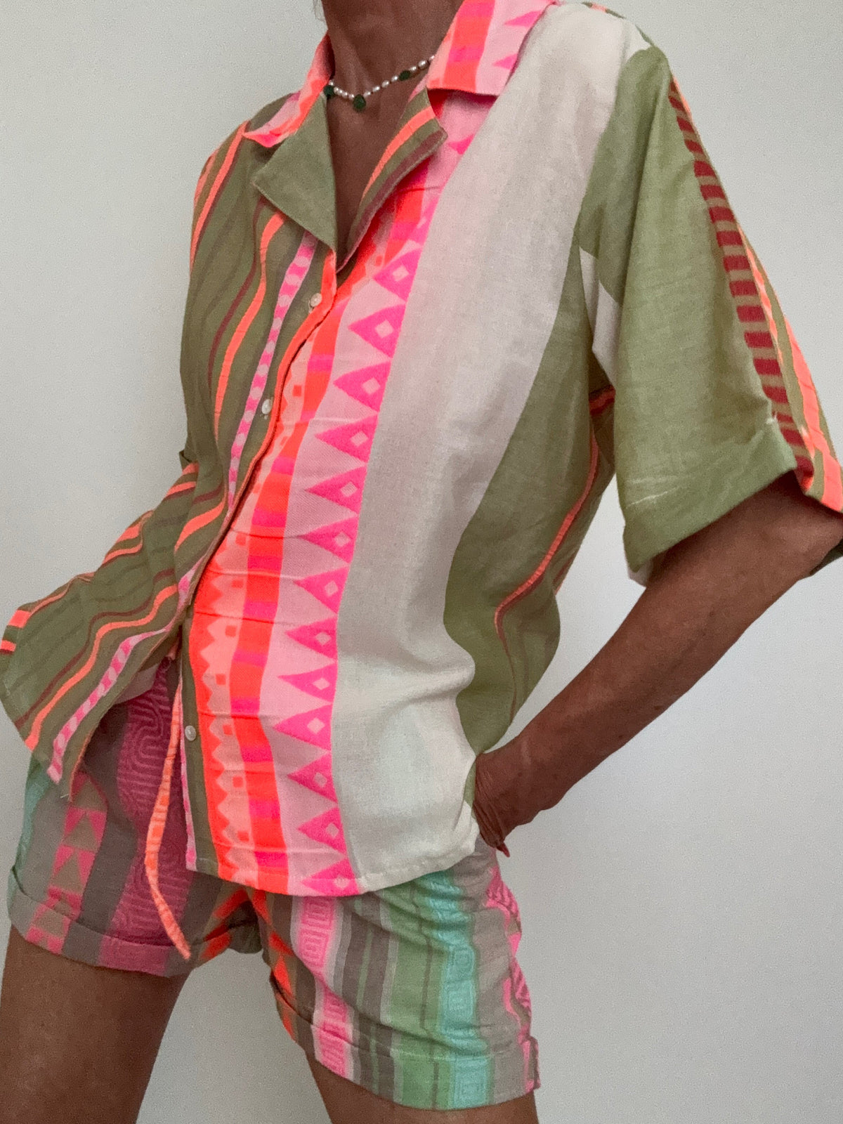 Shorts & Shirt Set Fluro & Green