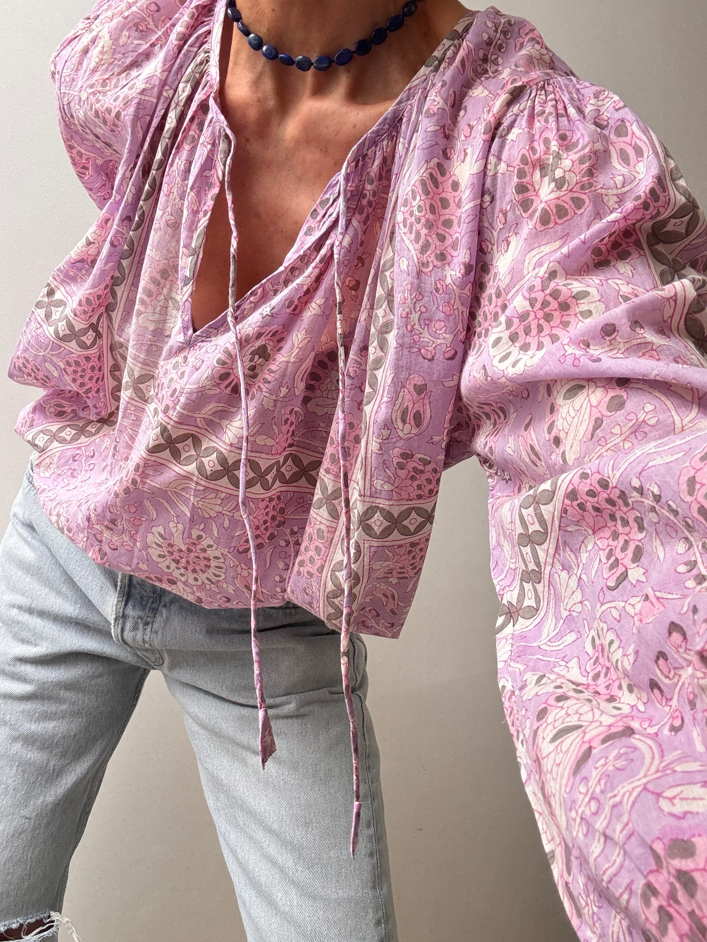 Antik Batik Flavie Blouse Purple | Blouses