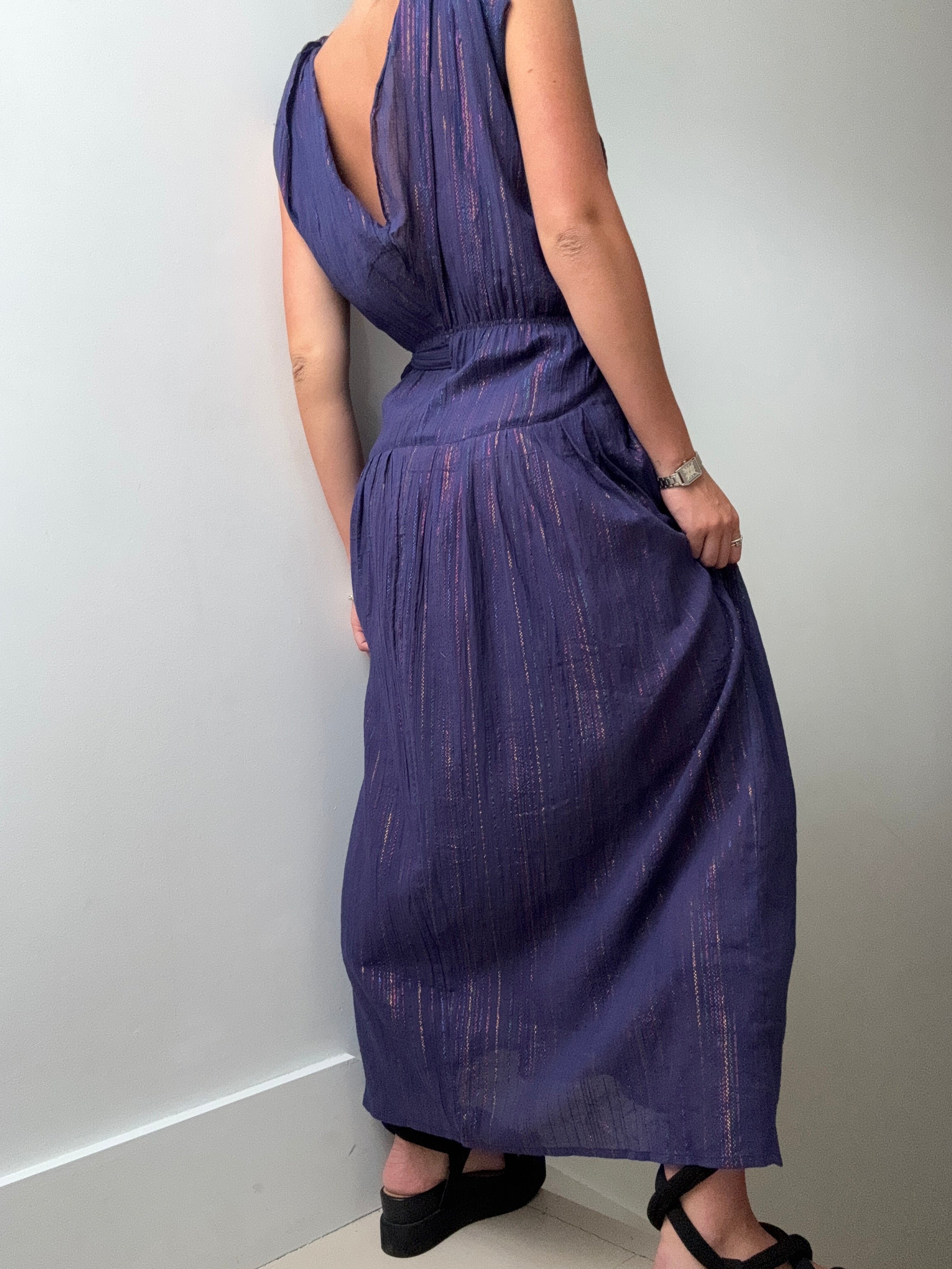 Antik Batik Dresses UK10/EU38 Mimi Long Dress Grape