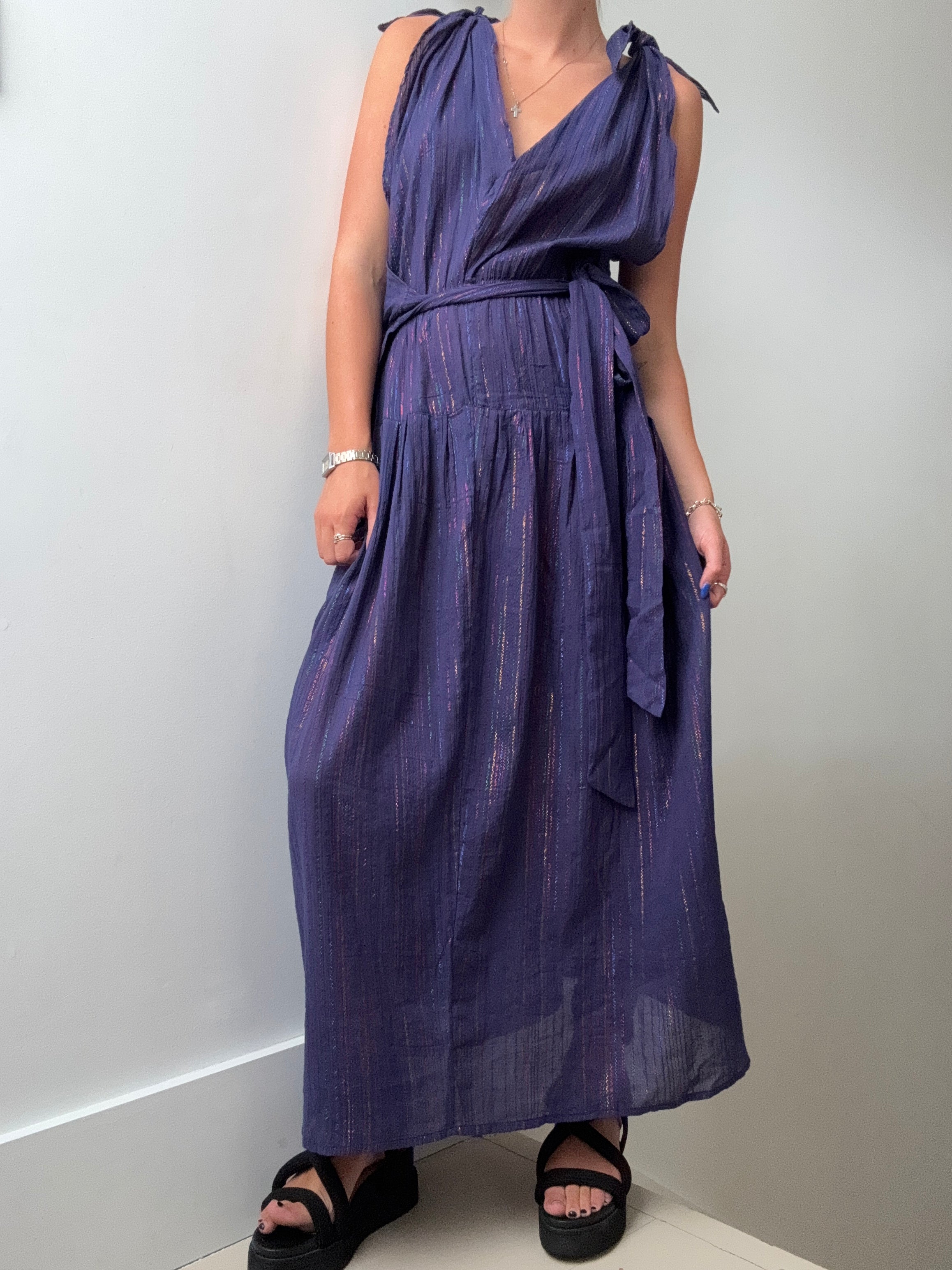 Antik Batik Dresses UK10/EU38 Mimi Long Dress Grape