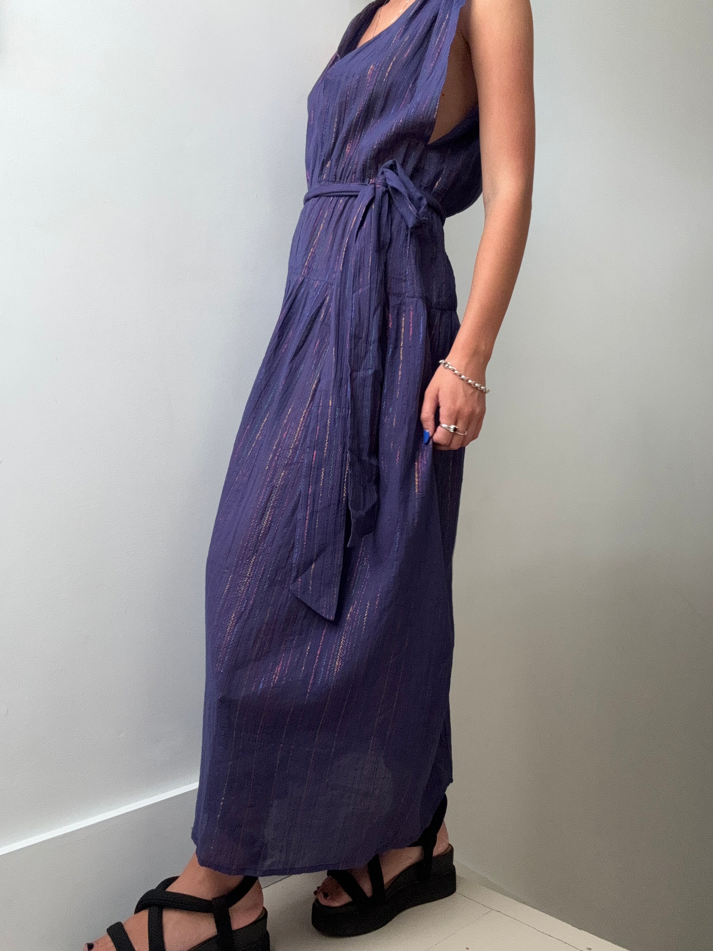 Antik Batik Dresses UK10/EU38 Mimi Long Dress Grape