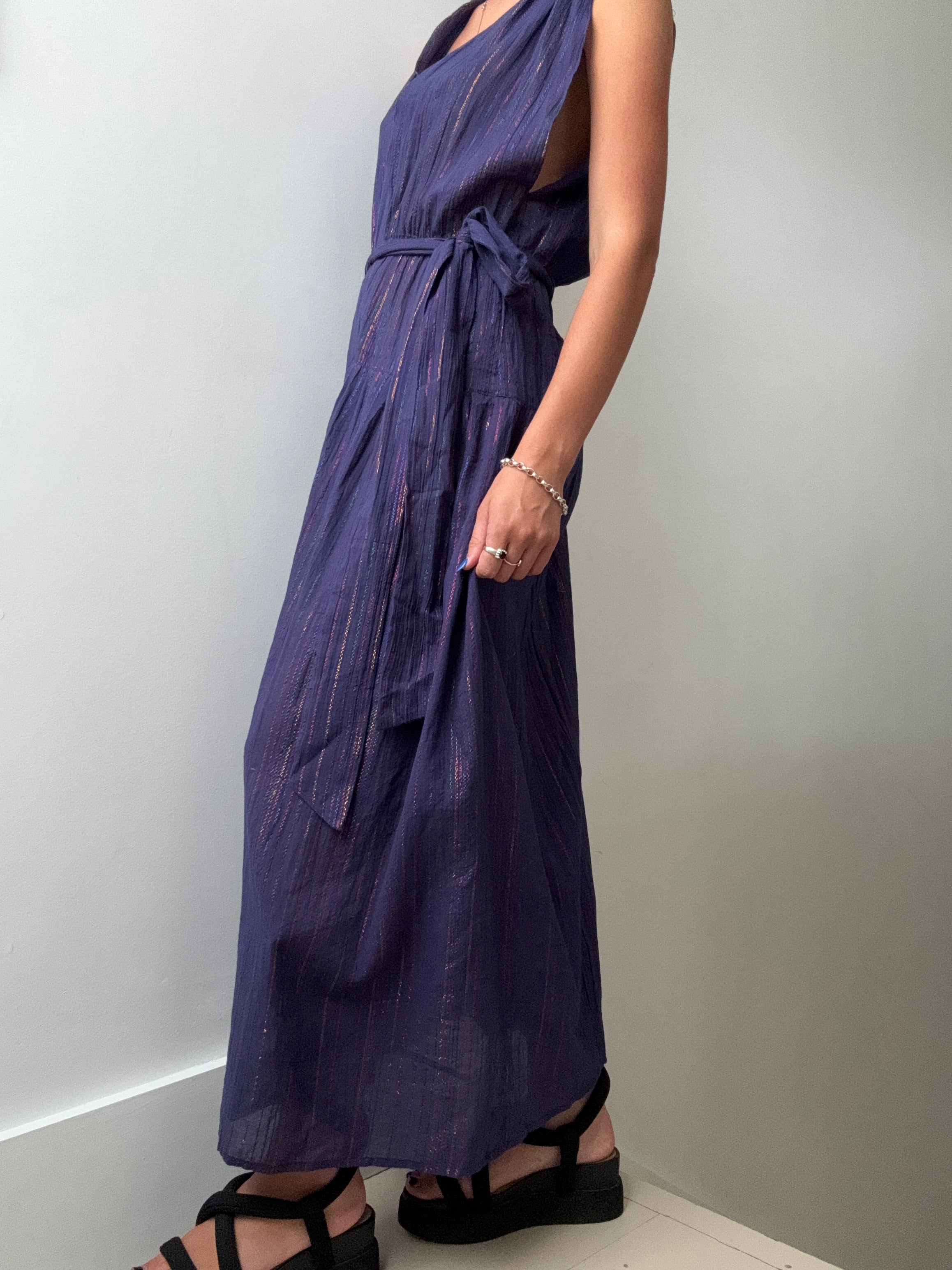 Antik Batik Dresses UK10/EU38 Mimi Long Dress Grape