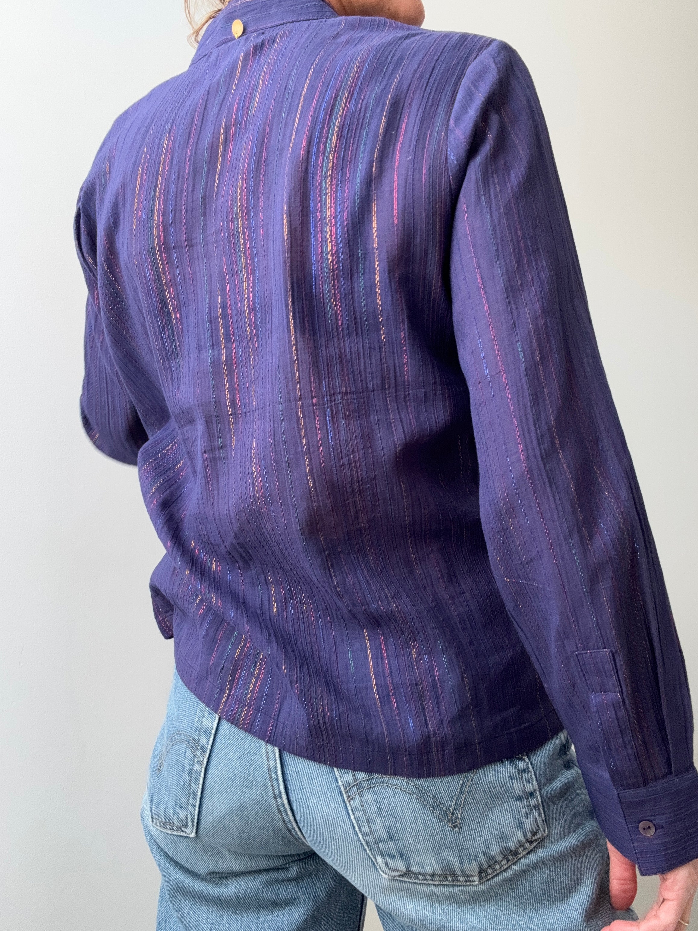 Antik Batik Shirts Small Cotton Gauze Shirt Grape