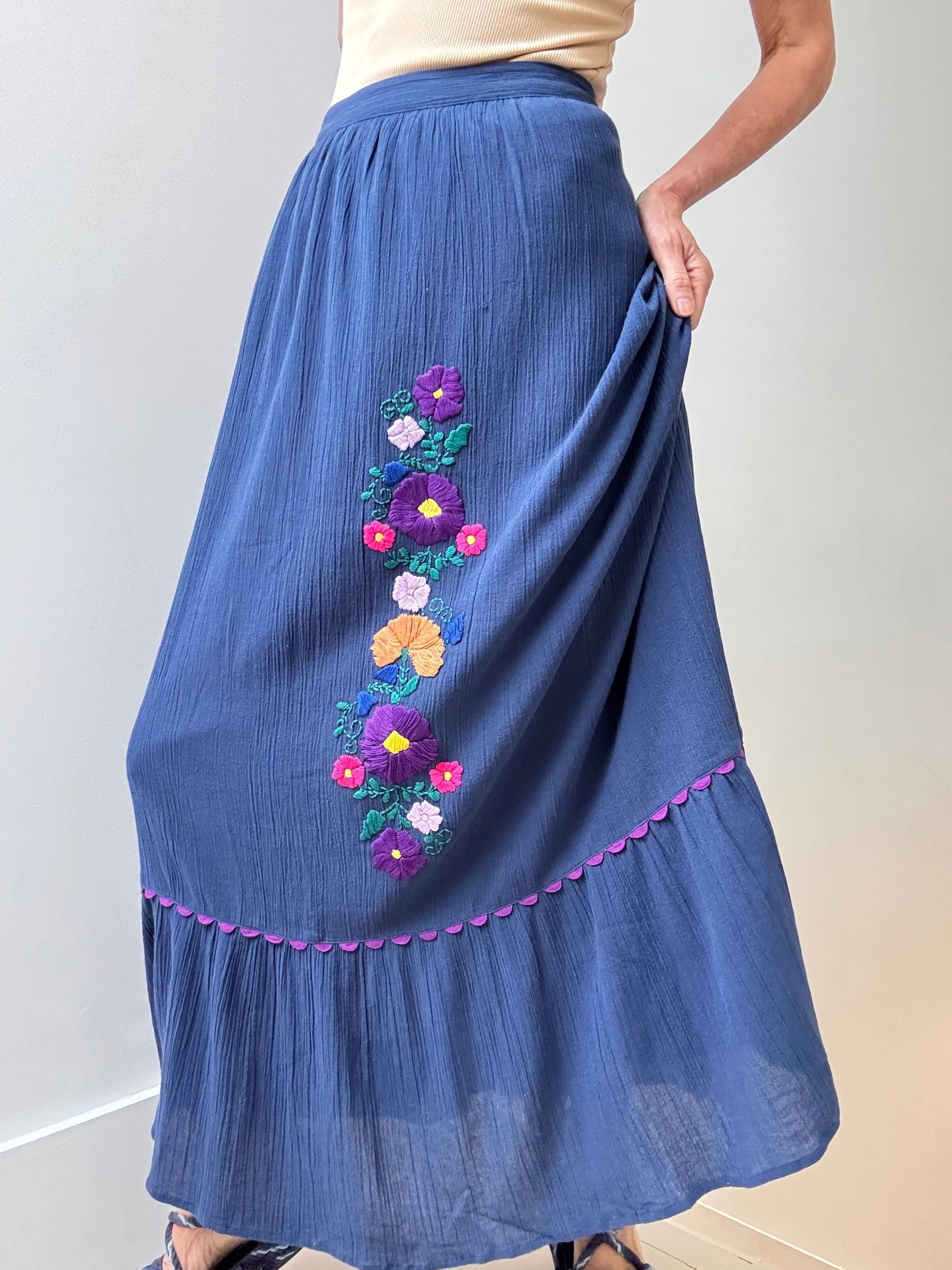 Blue Garden Skirt | Skirts