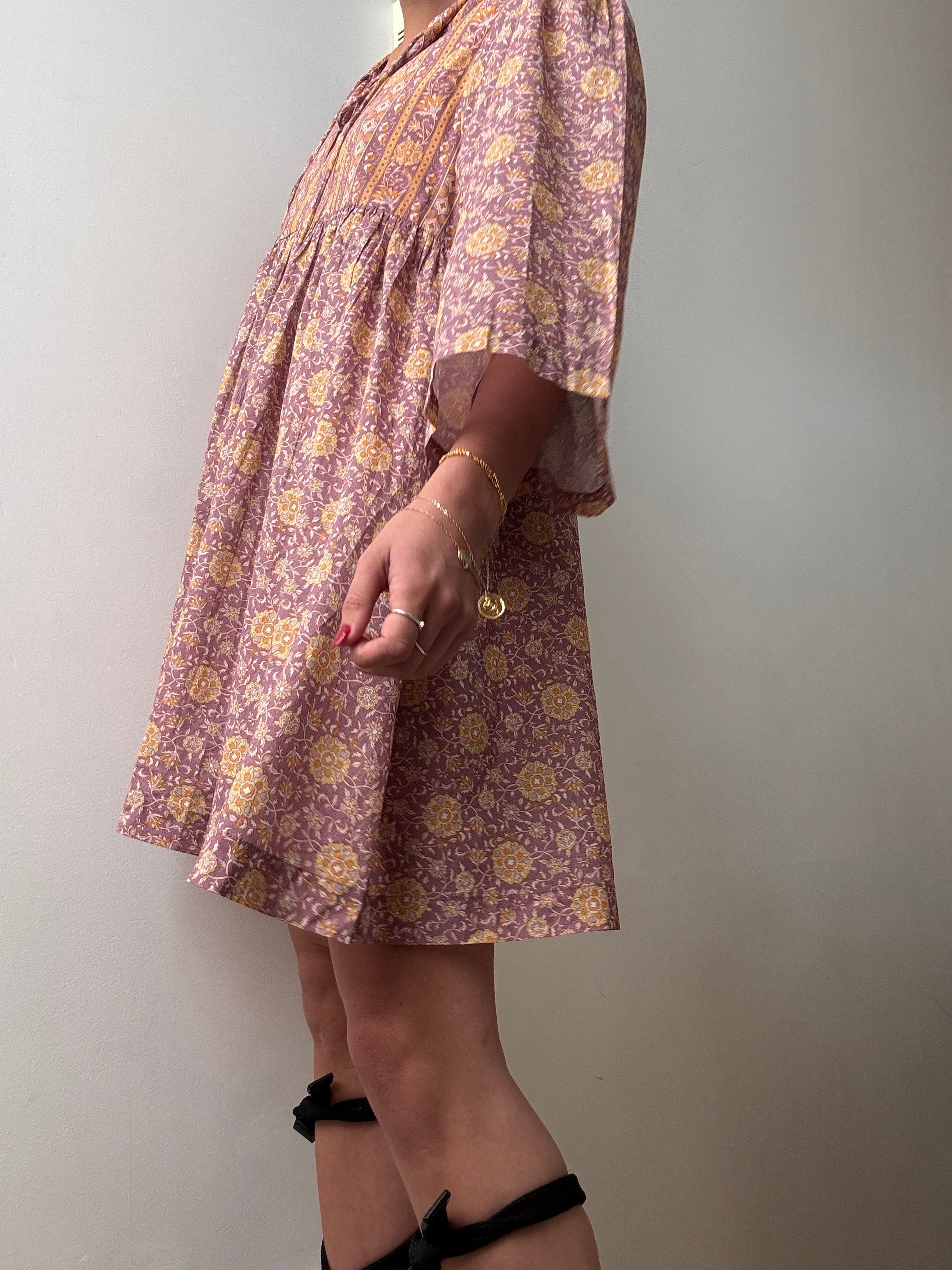 Arnhem Dusty Pink Mini Dress | Dresses
