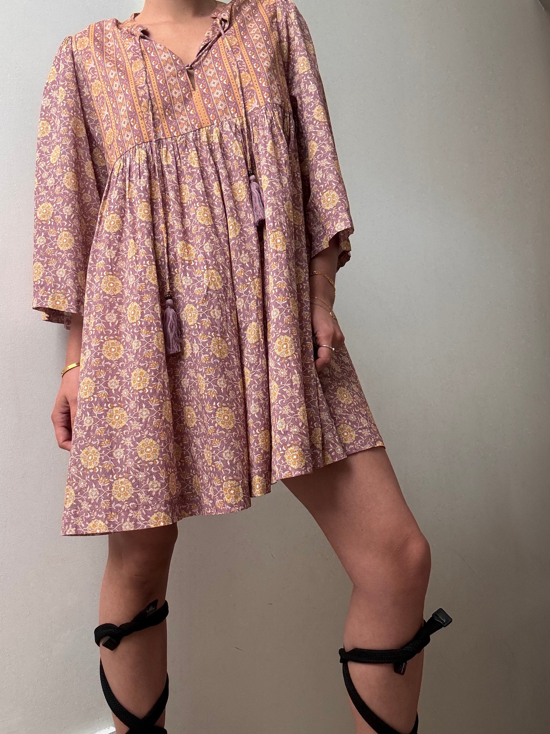Arnhem Dusty Pink Mini Dress | Dresses