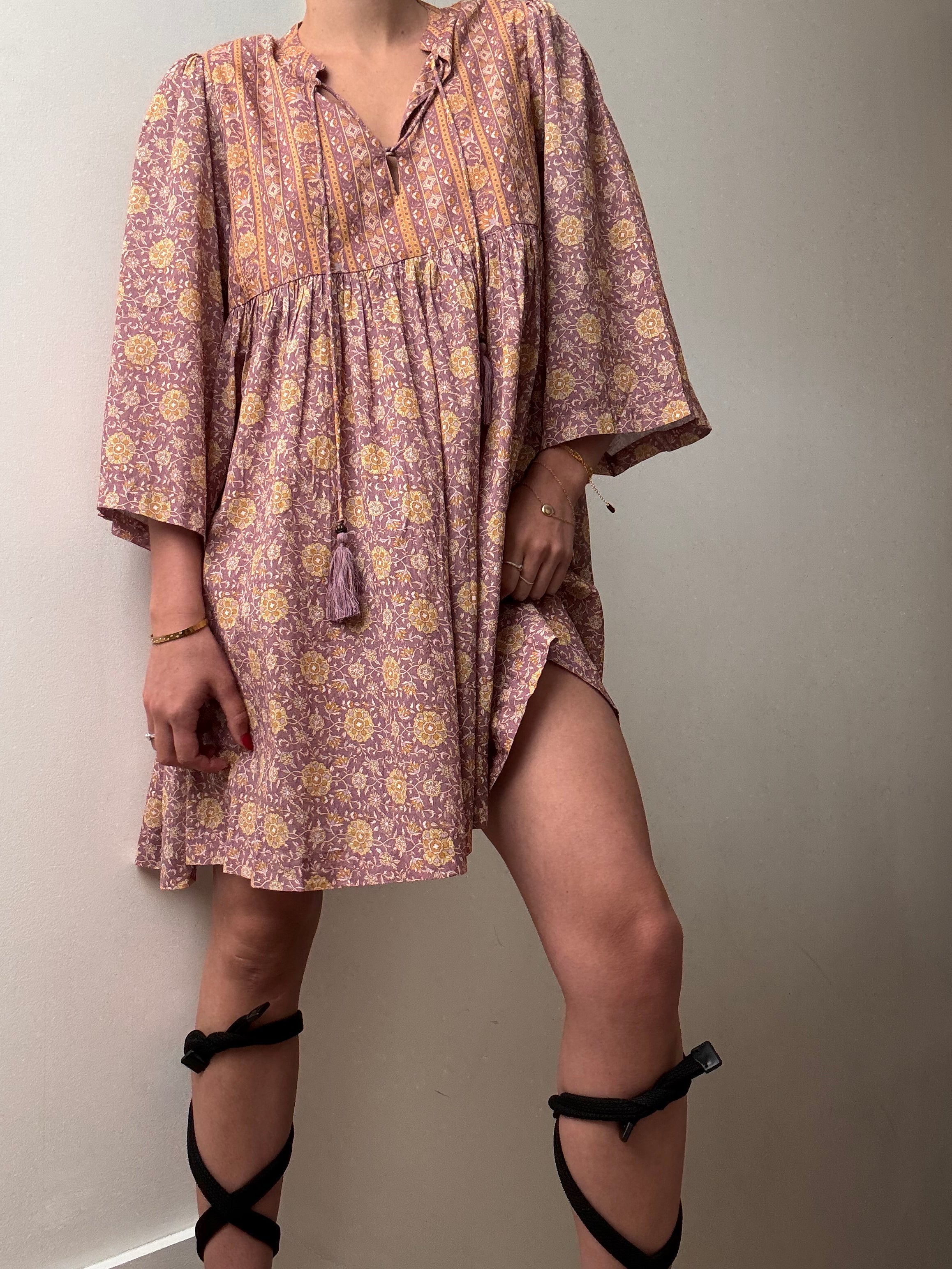 Arnhem Dusty Pink Mini Dress | Dresses