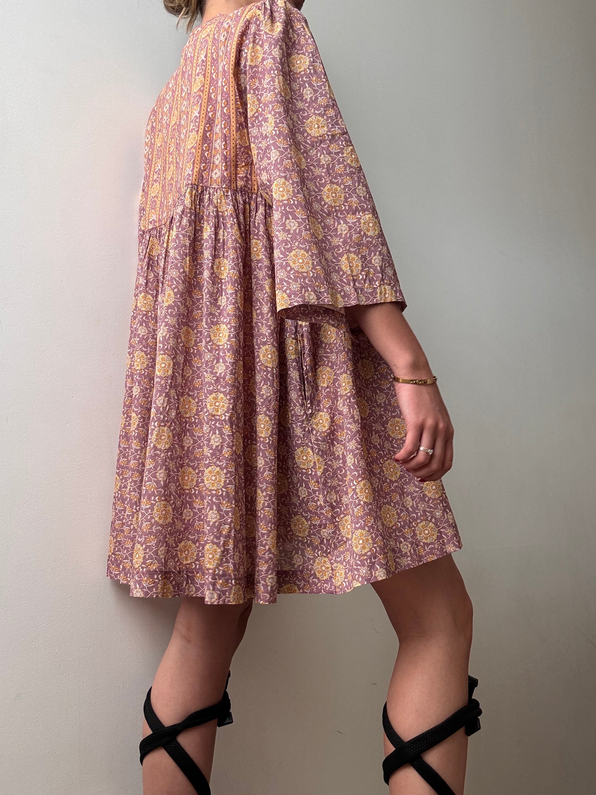 Arnhem Dusty Pink Mini Dress | Dresses