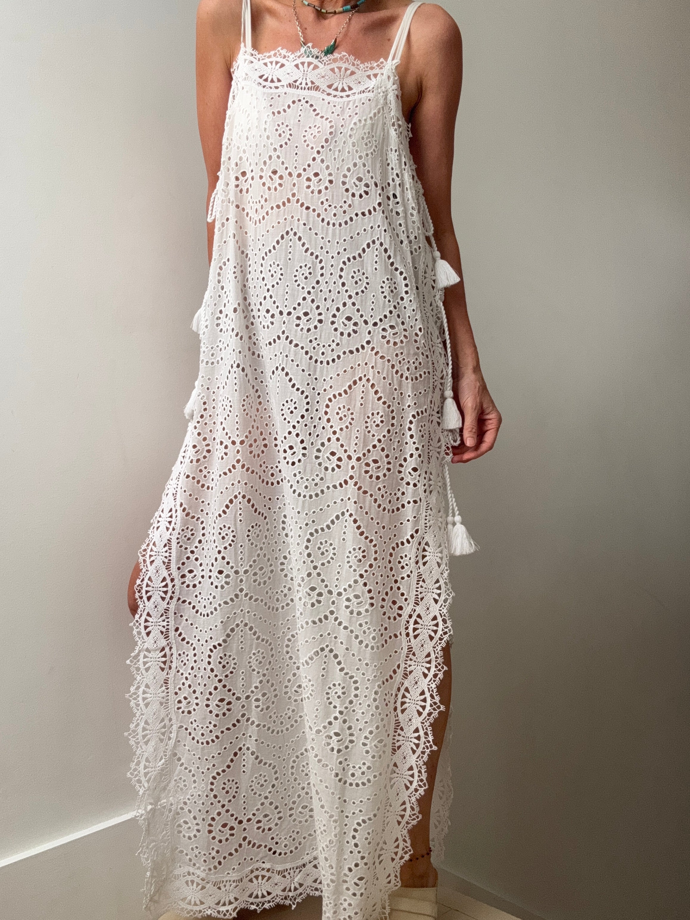 ba&sh Dresses ba&sh Lady Eyelet Dress White