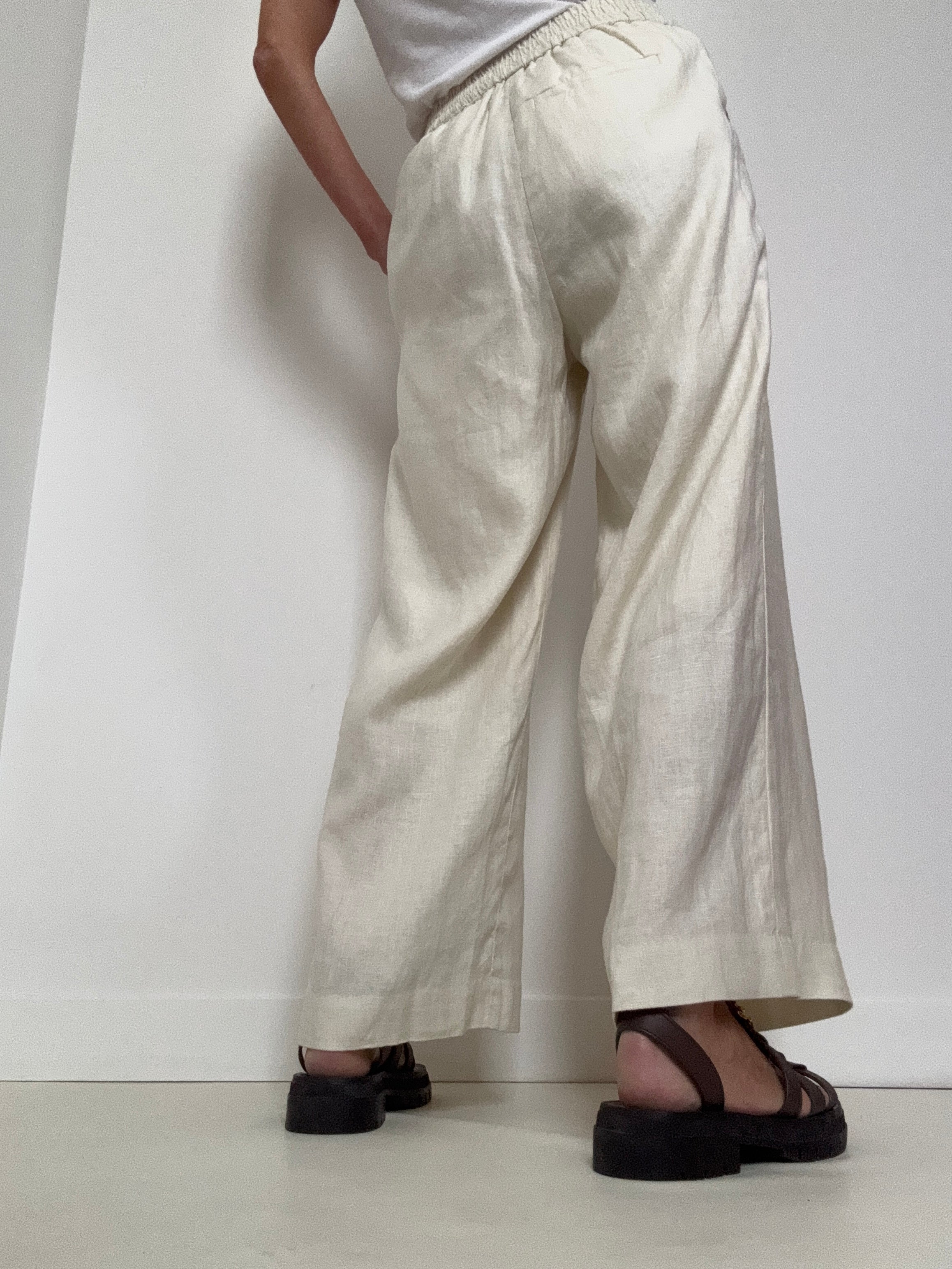 COS Pants Straight Leg Tailored Linen Pants
