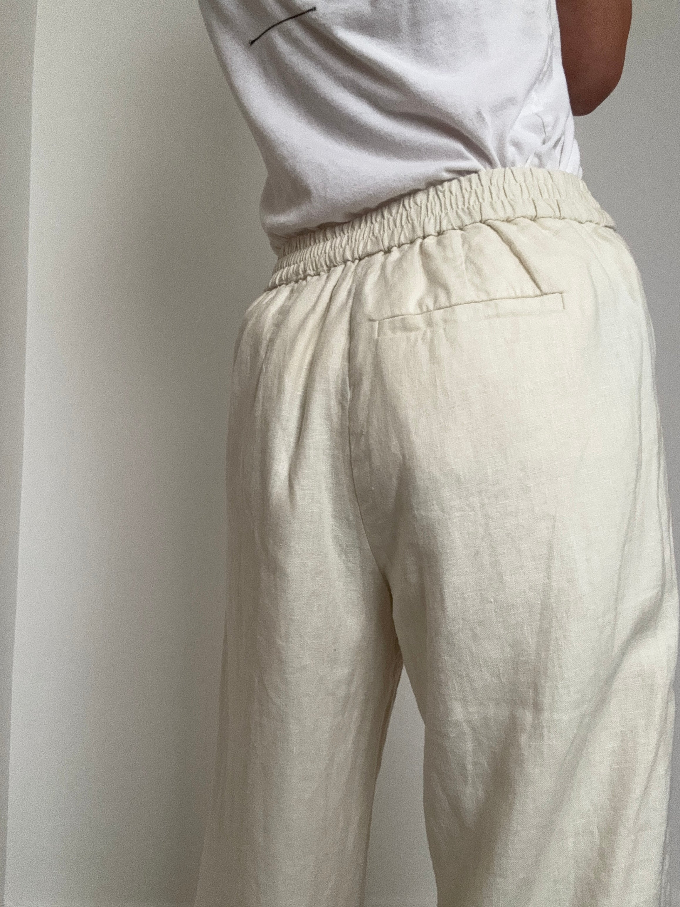 COS Pants Straight Leg Tailored Linen Pants