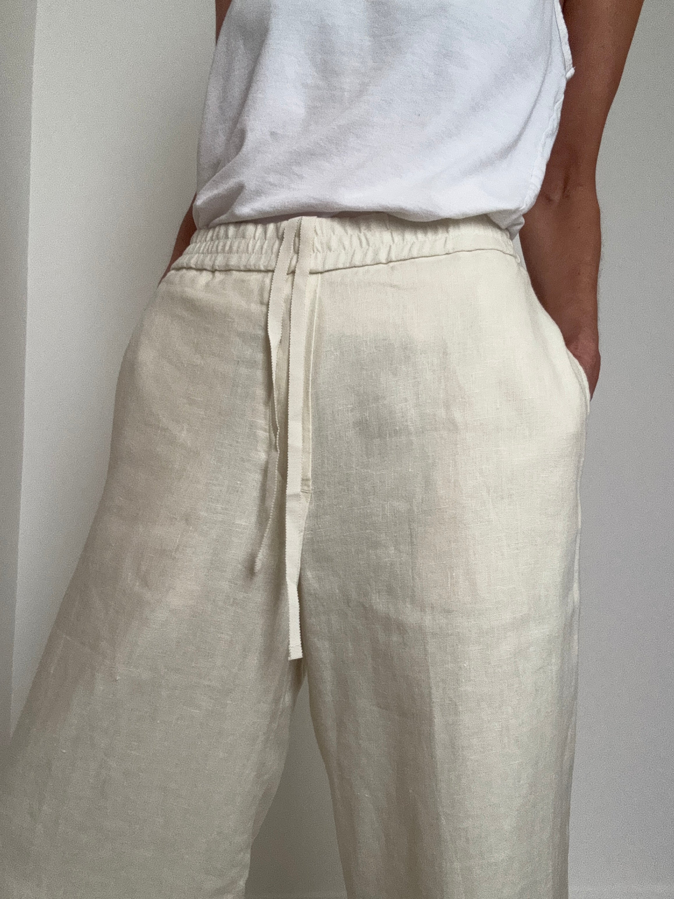 COS Pants Straight Leg Tailored Linen Pants