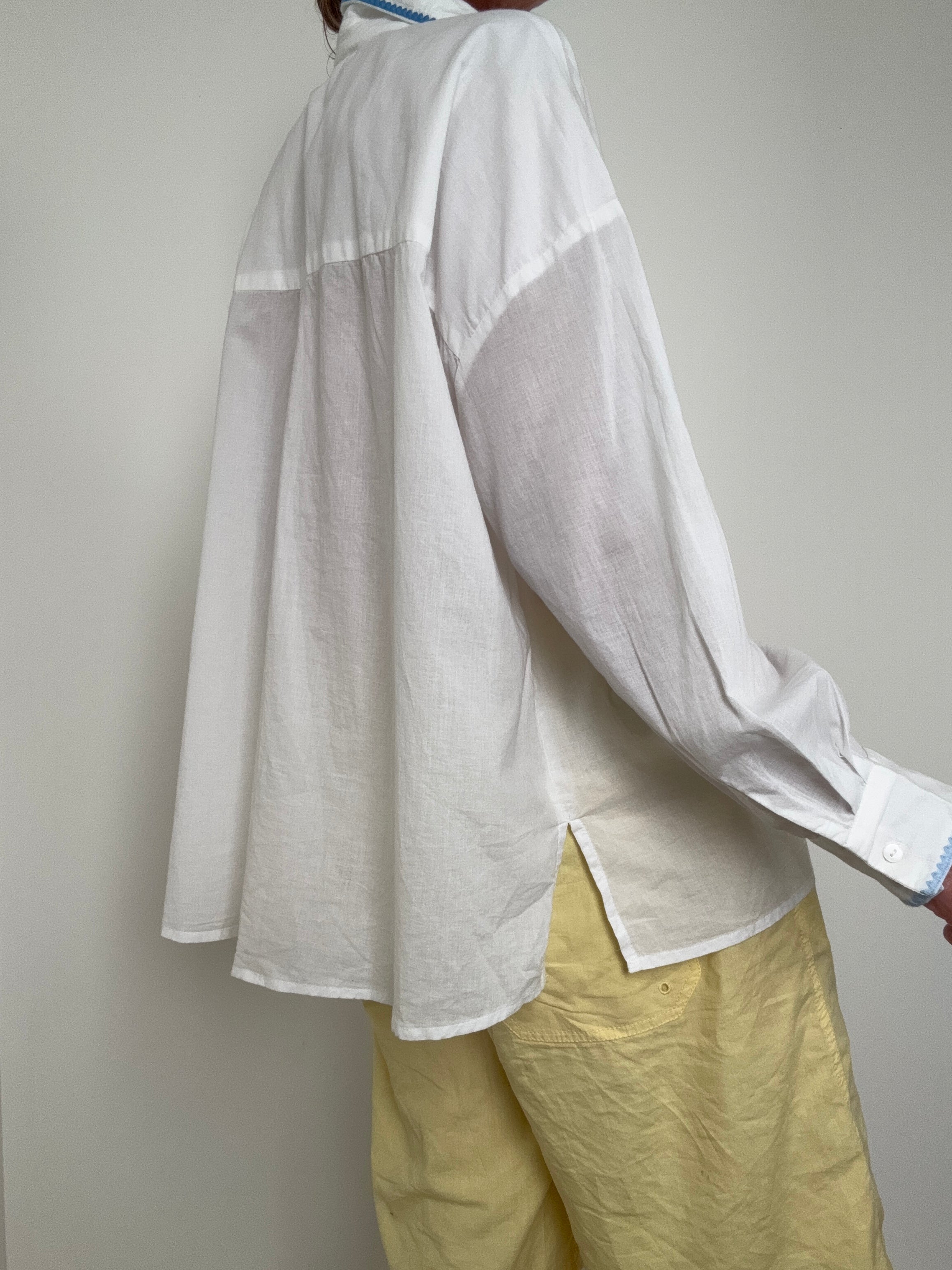 Diana Gallesi Blue Trim Shirt