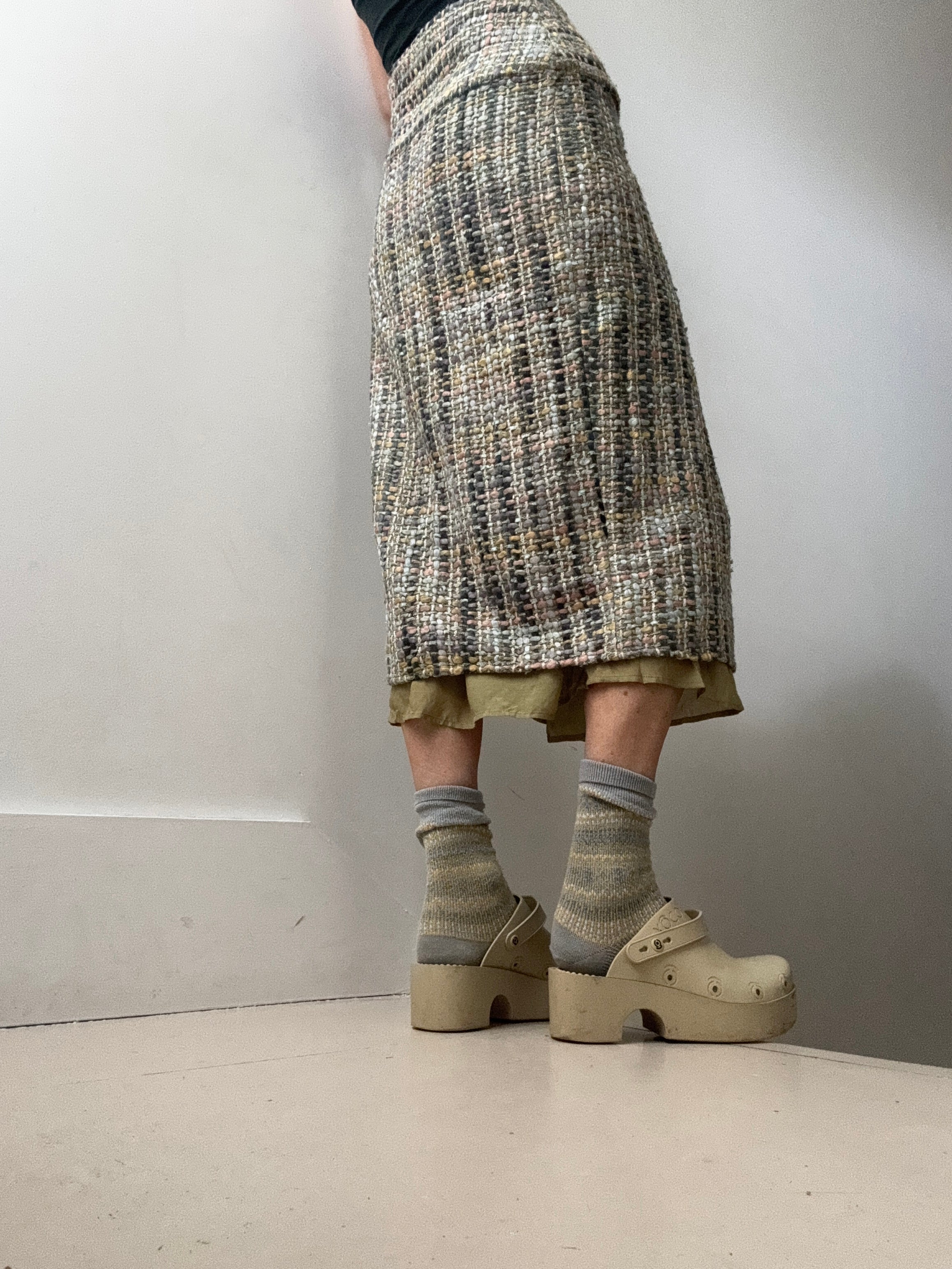 Raw Silk Woven Skirt Multi | Skirts