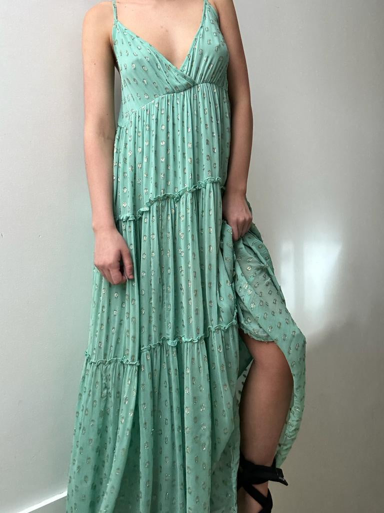 Pale green maxi dress Clearance