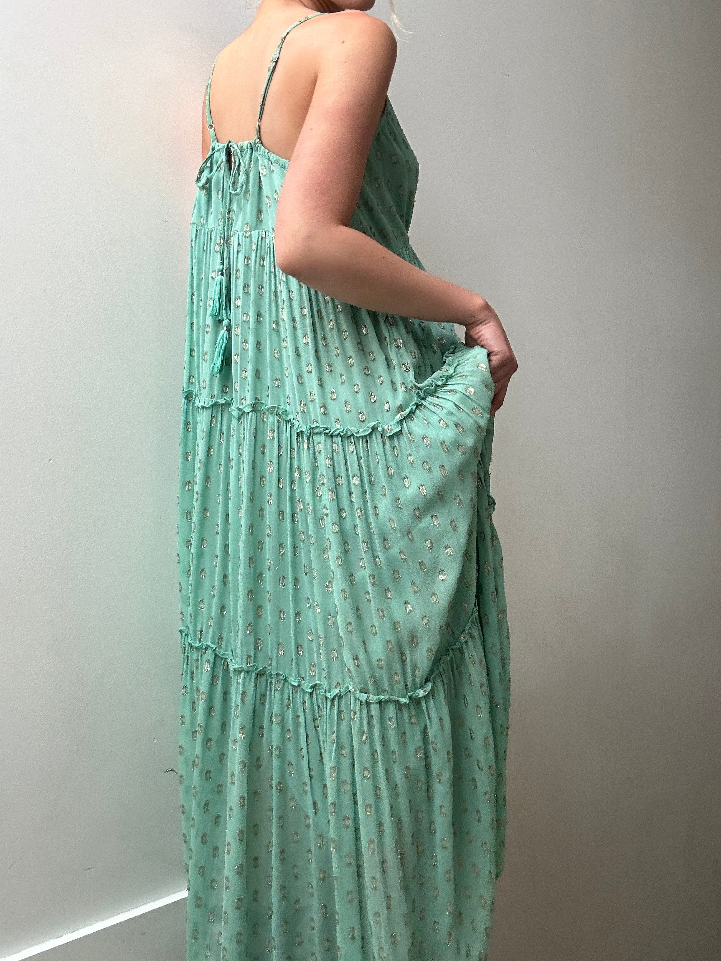 En Creme Dresses En Creme Pale Green Maxi Dress