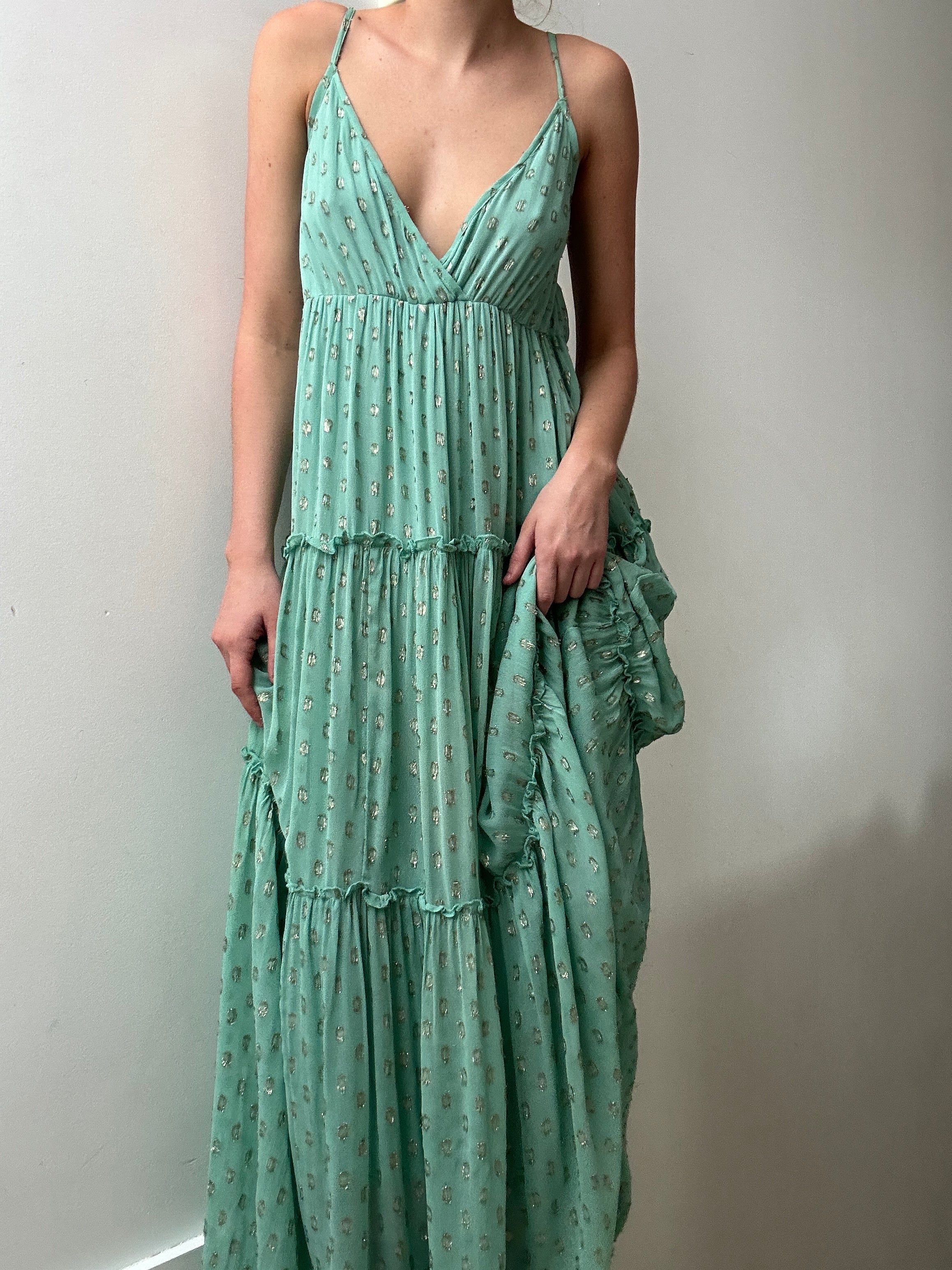 En Creme Dresses En Creme Pale Green Maxi Dress