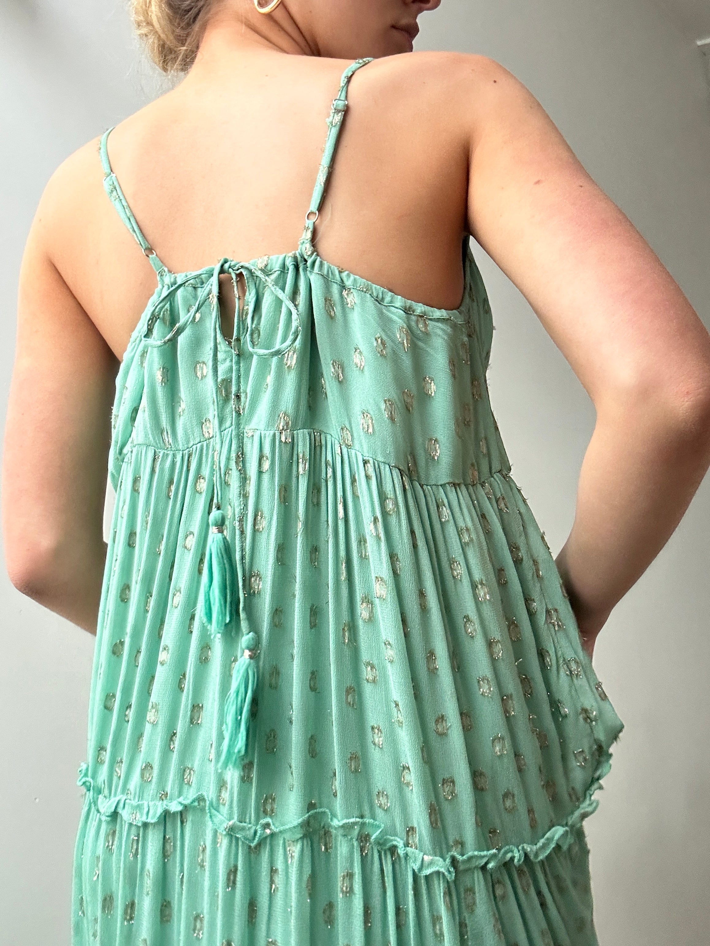 En Creme Dresses En Creme Pale Green Maxi Dress