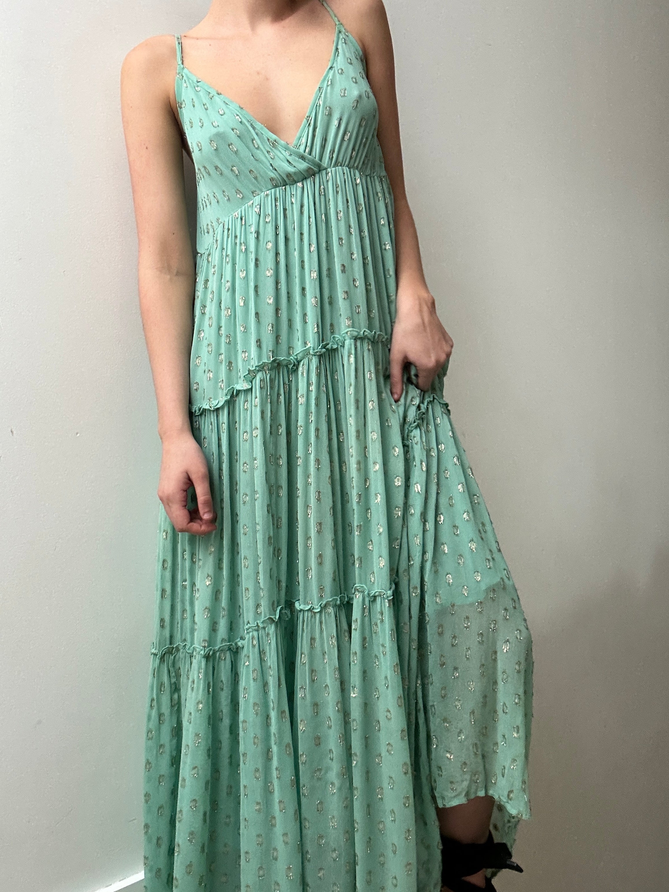 En Creme Dresses En Creme Pale Green Maxi Dress