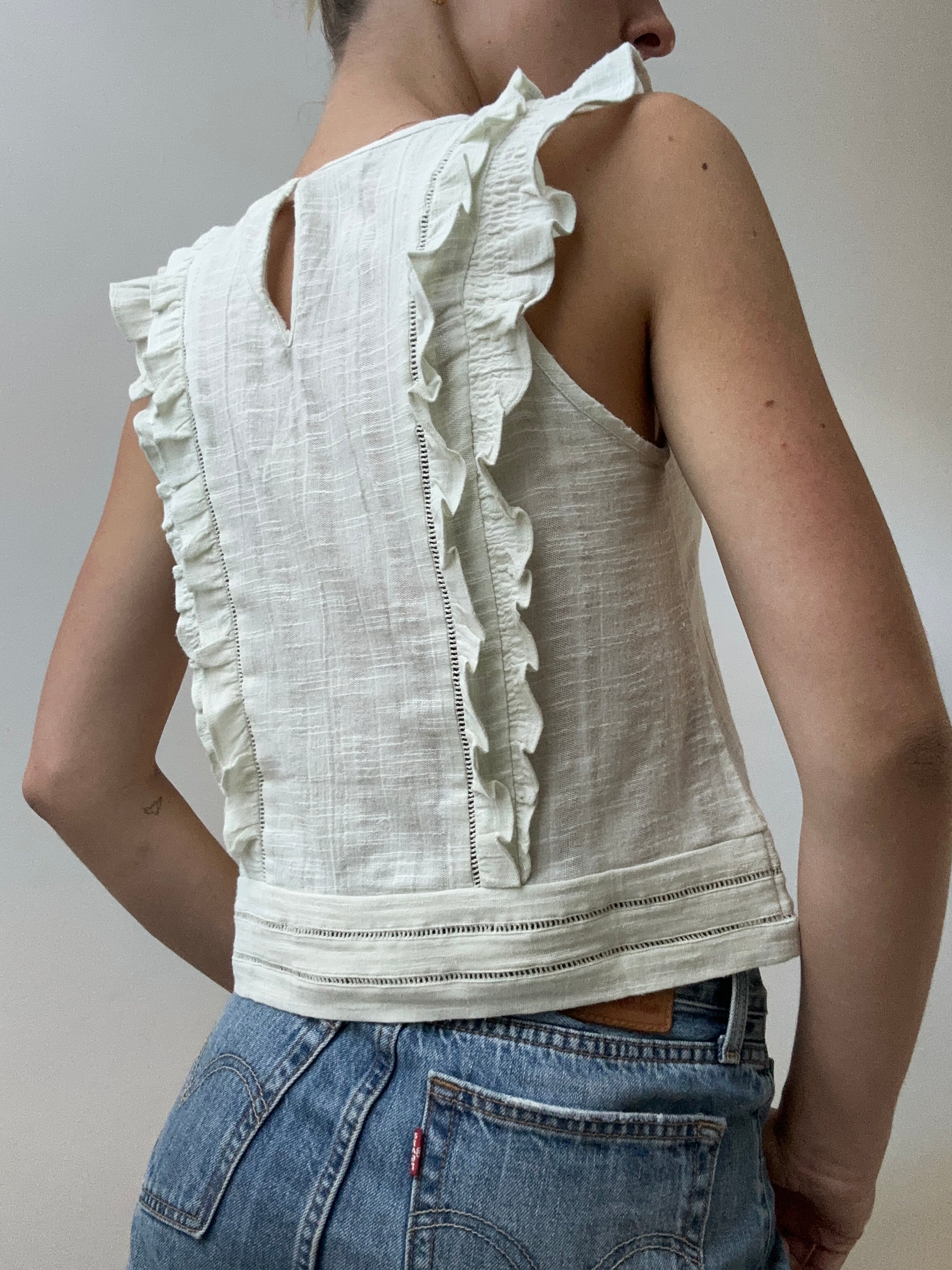 Ese O Ese Shirred Front Blouse Mint | Blouses