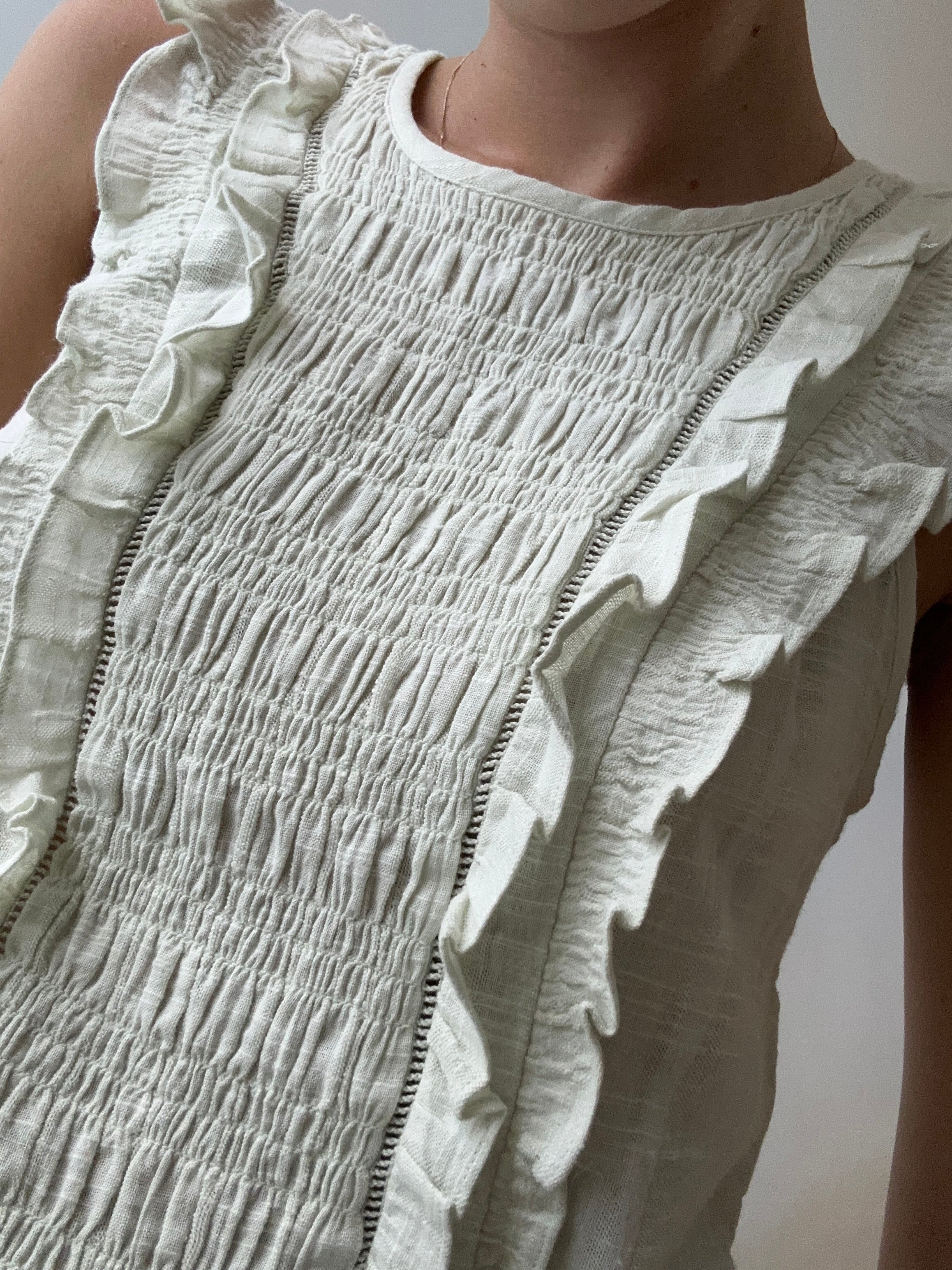 Ese O Ese Shirred Front Blouse Mint | Blouses