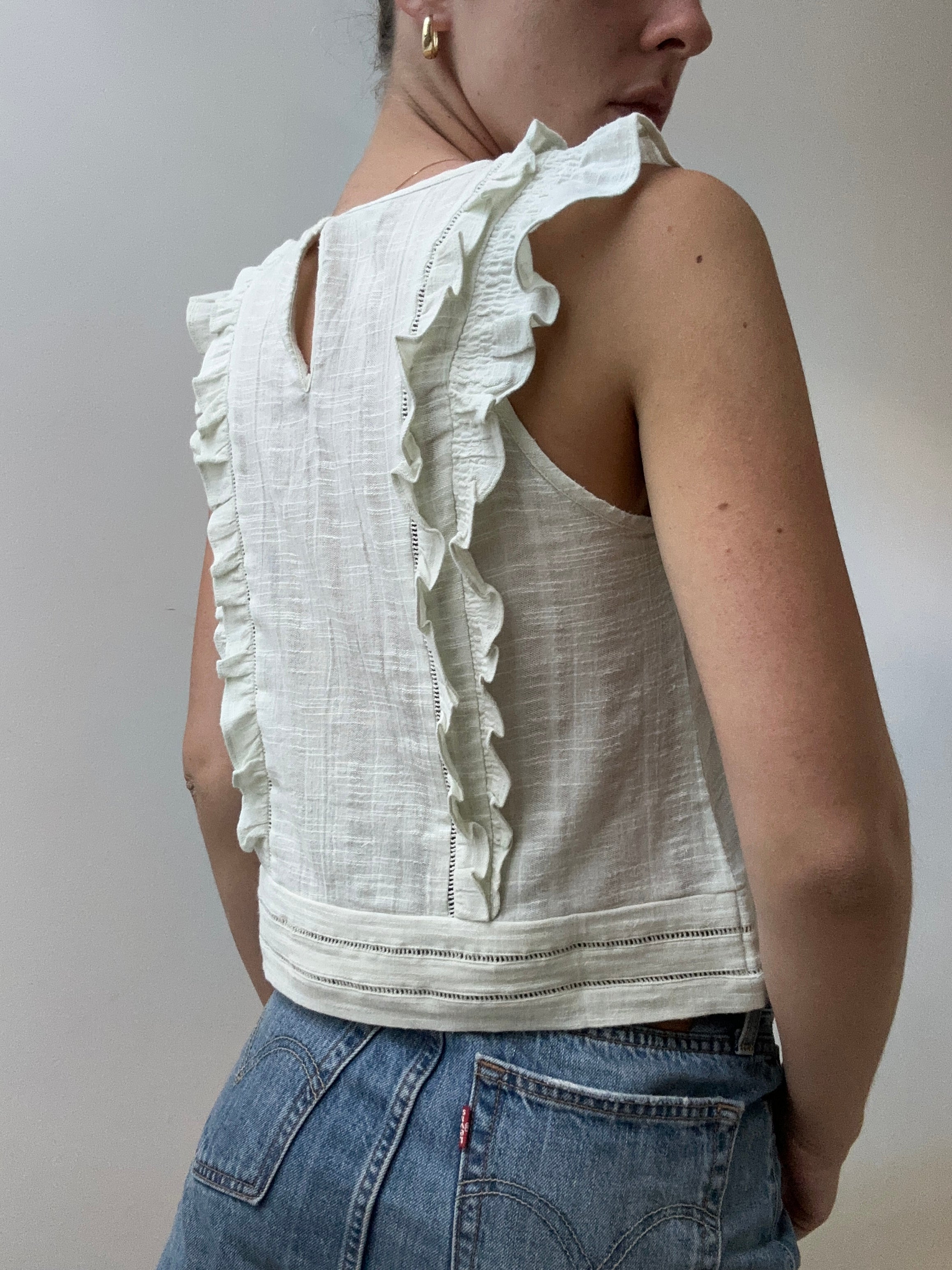 Ese O Ese Shirred Front Blouse Mint | Blouses