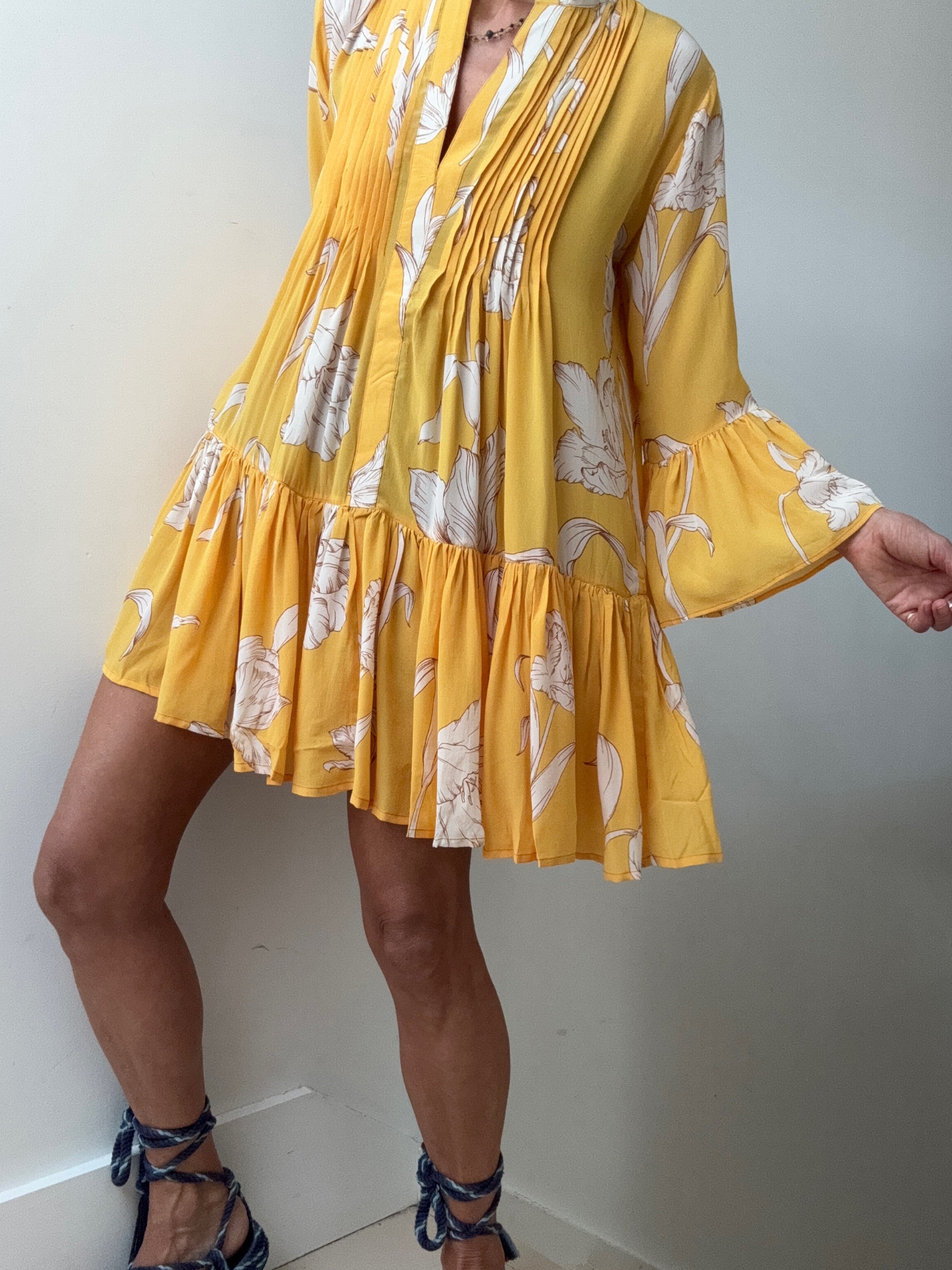 Evarae Dresses Silk Evarae Tunic Yellow