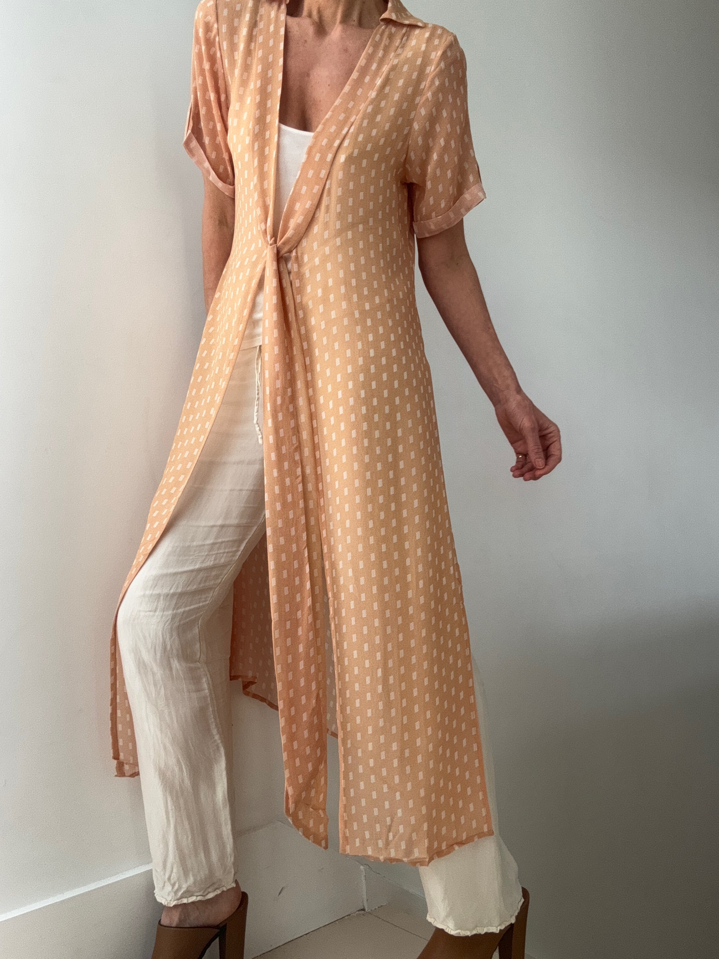 Evarae Silk Tie Front Shirtdress | Dresses