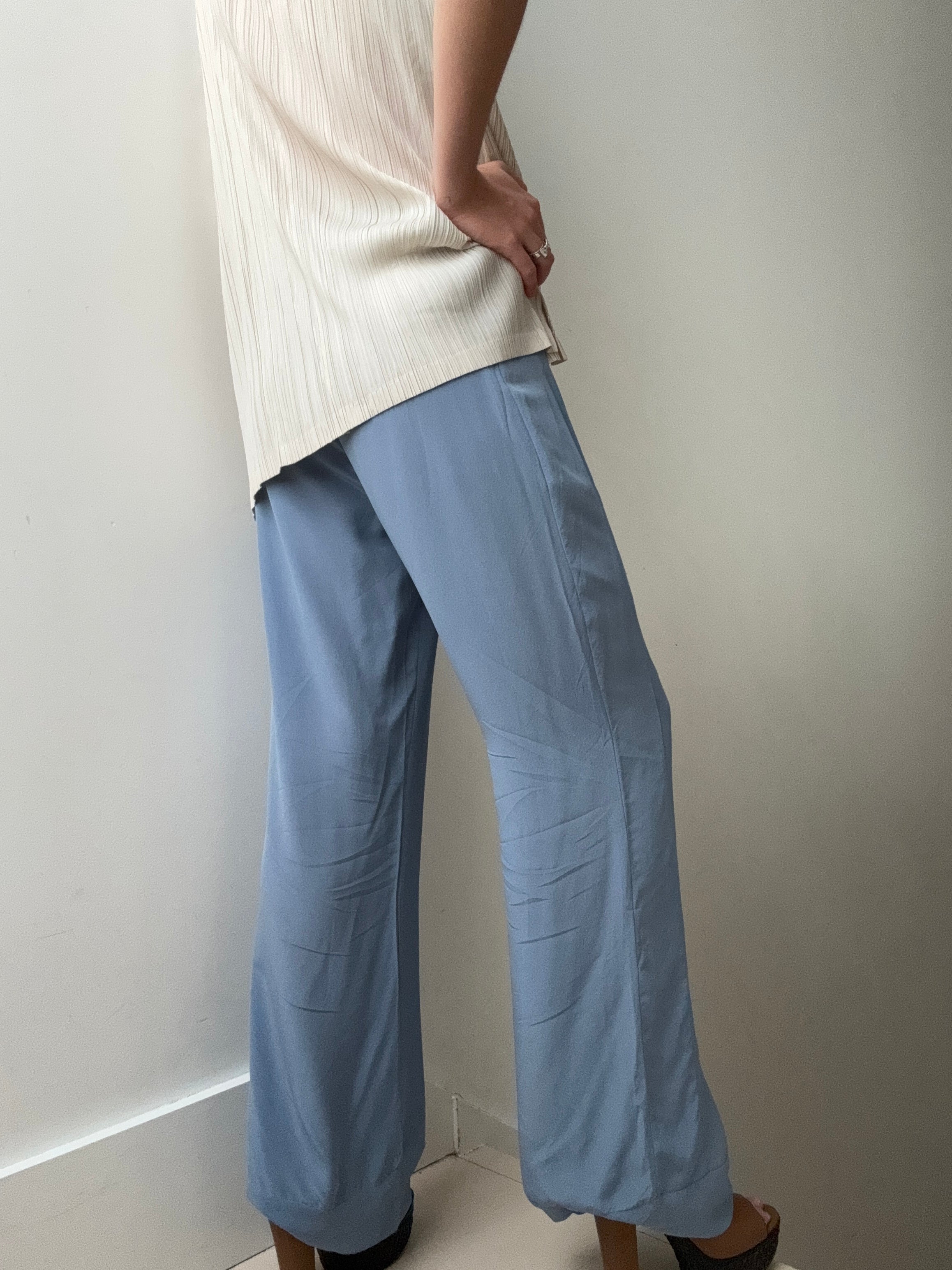 Evarae Pants Small Evarae Silk Pants Blue