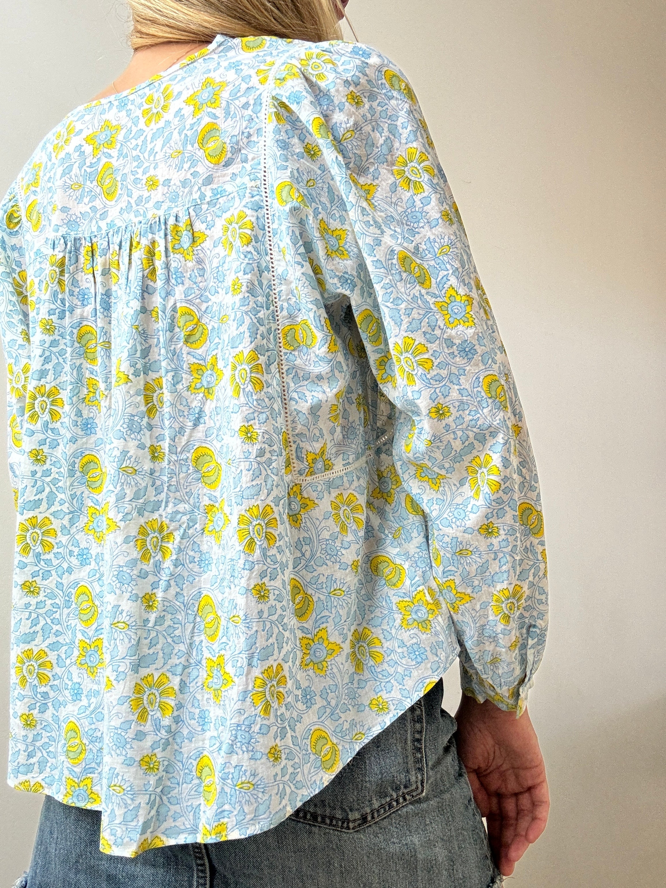 Floral Cotton Top | Tops