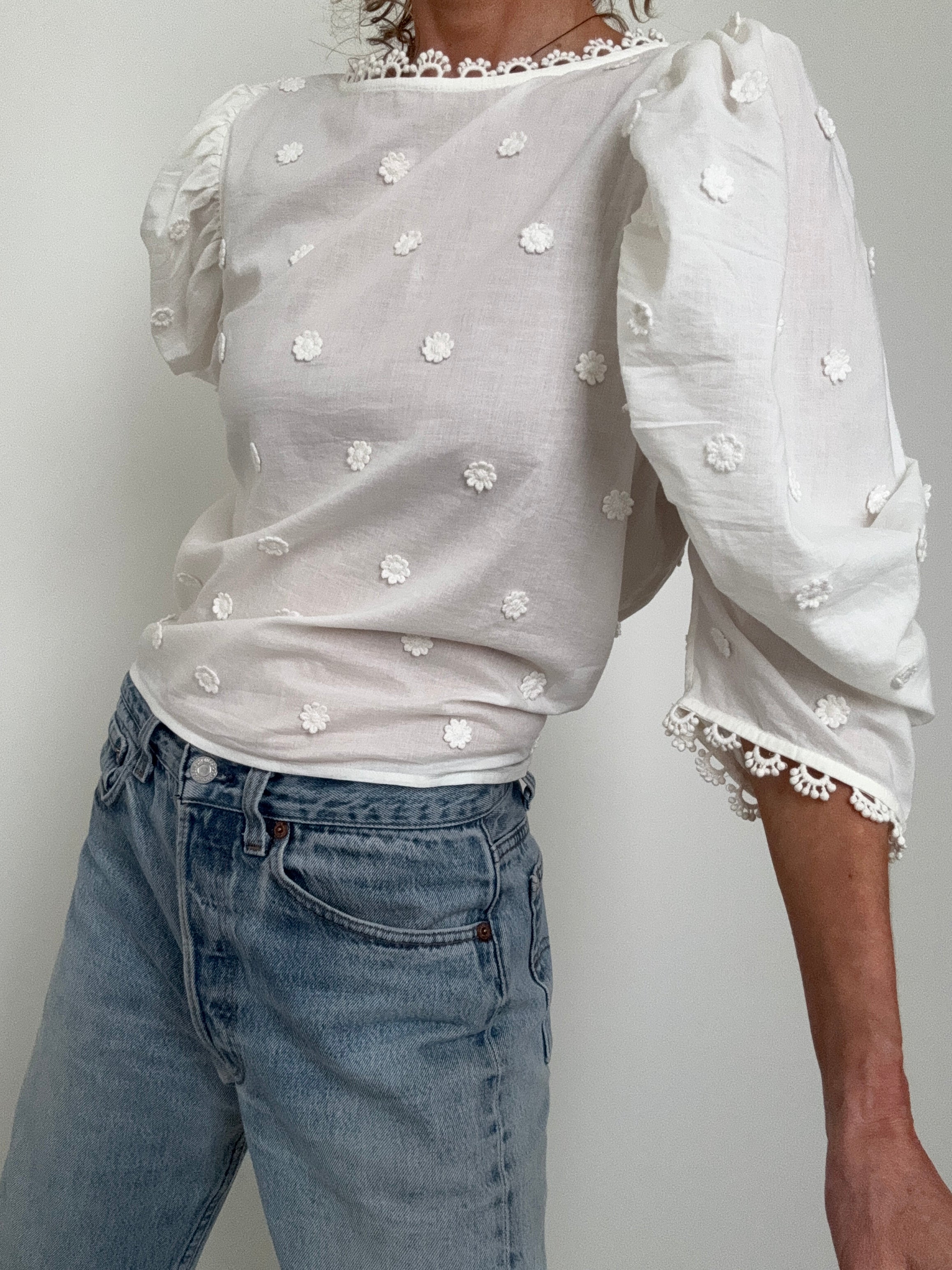 Farm Rio Ricamino Blouse White | Blouses