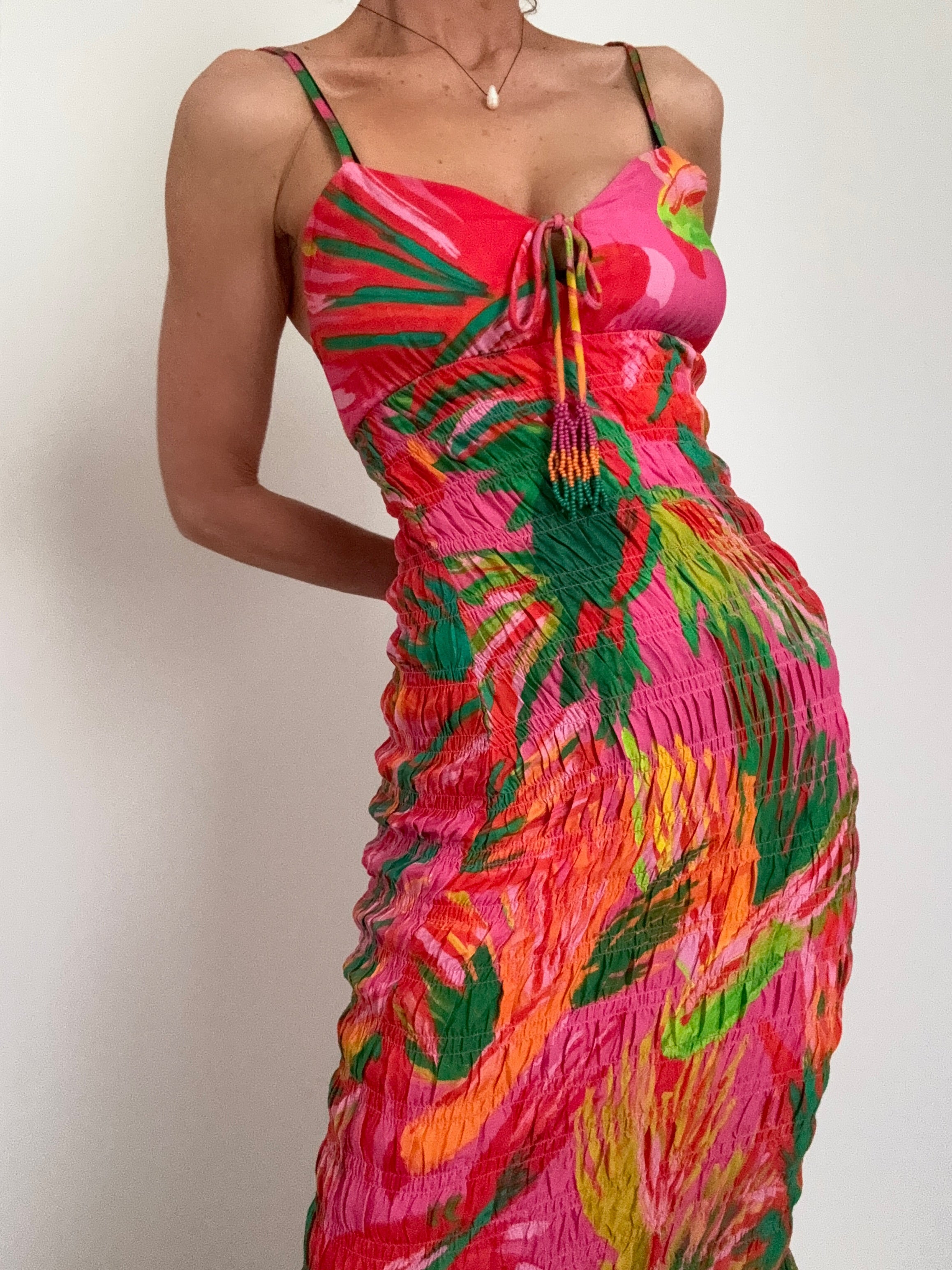 Farm Rio Dresses Farm Rio Anthropologie Rouched Midi Dress