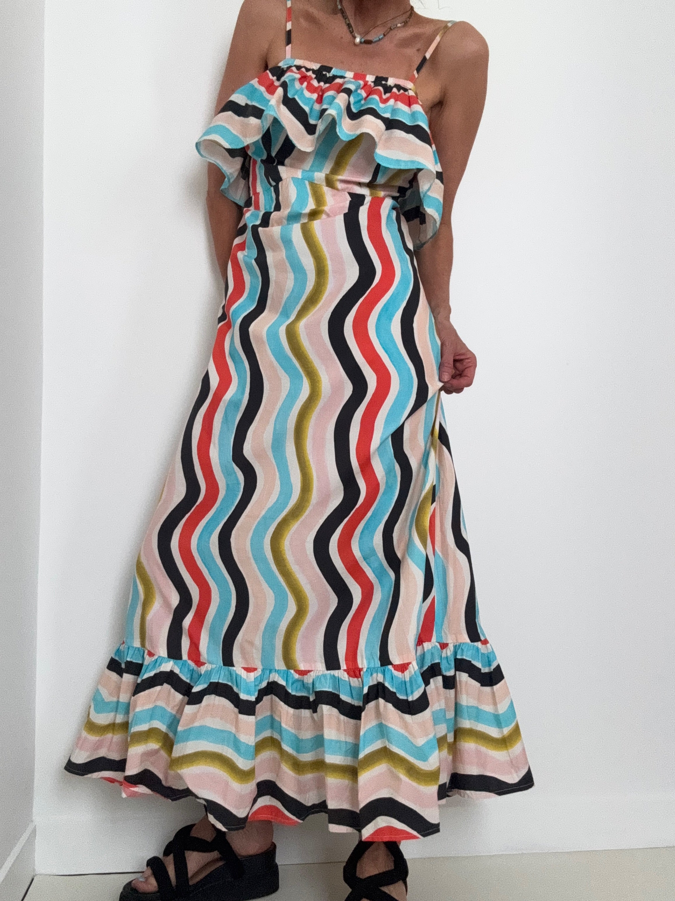 Farm Rio Dresses Farm Rio Ruffle Maxi Dress