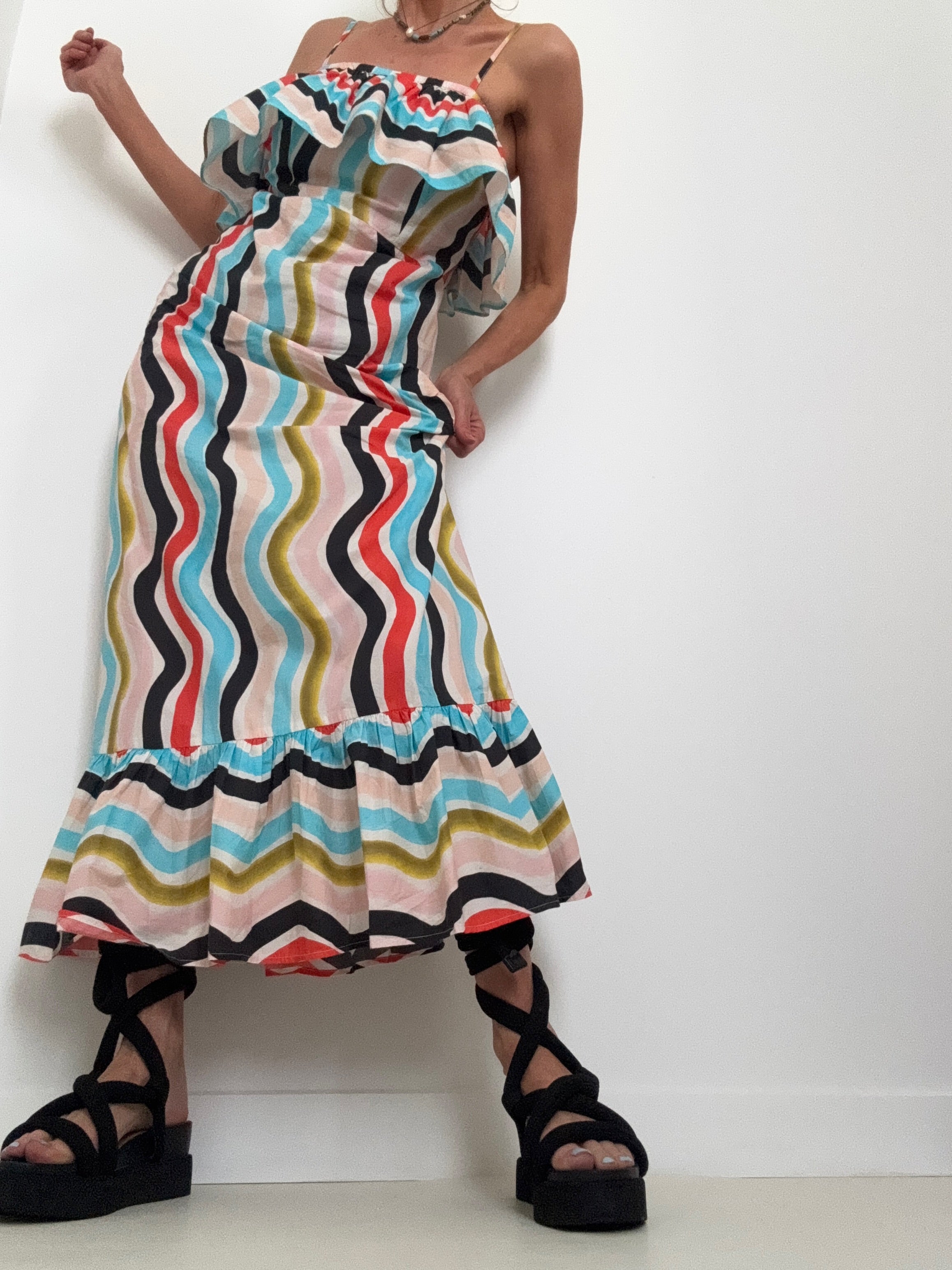 Farm Rio Dresses Farm Rio Ruffle Maxi Dress