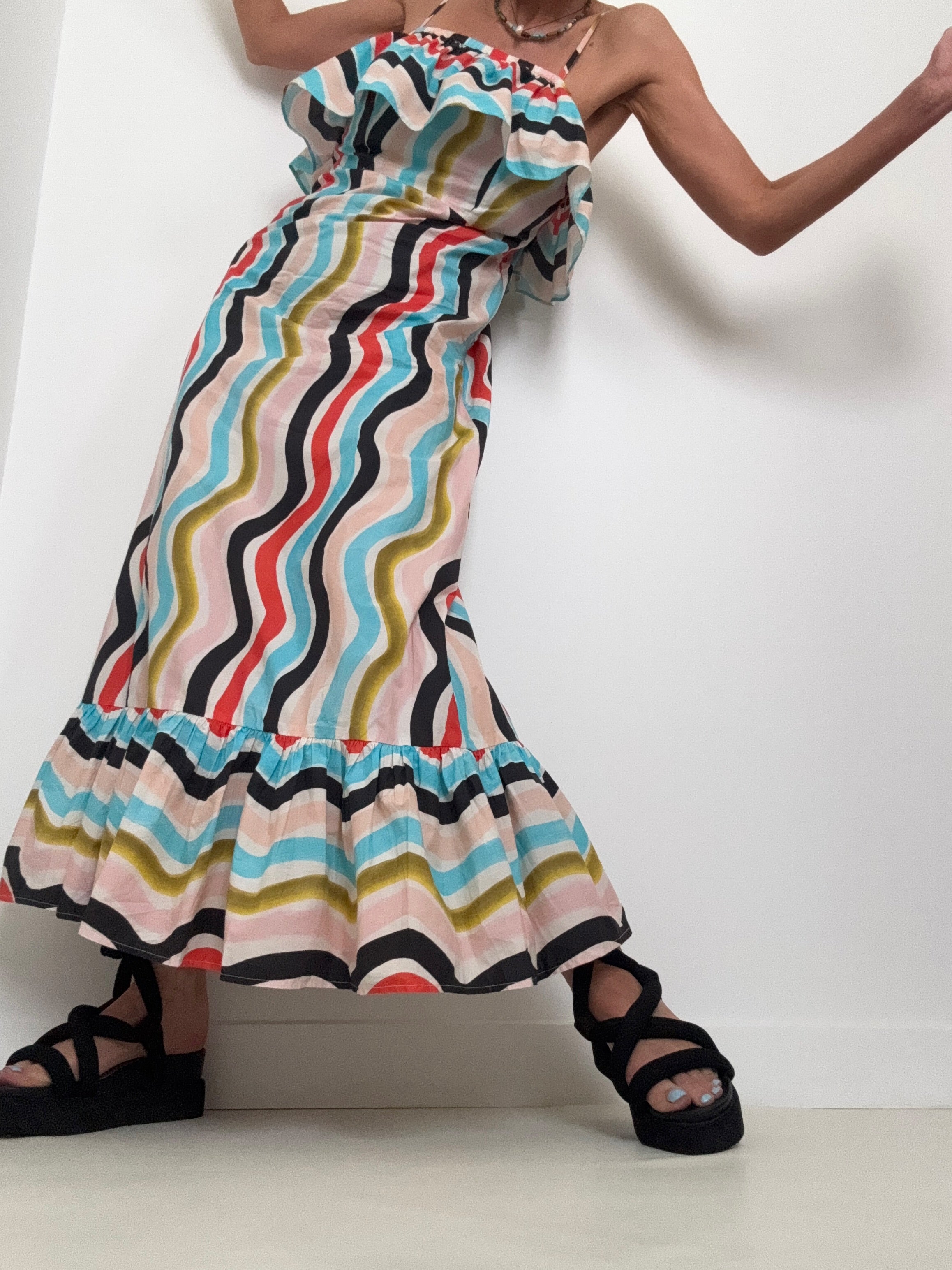 Farm Rio Dresses Farm Rio Ruffle Maxi Dress