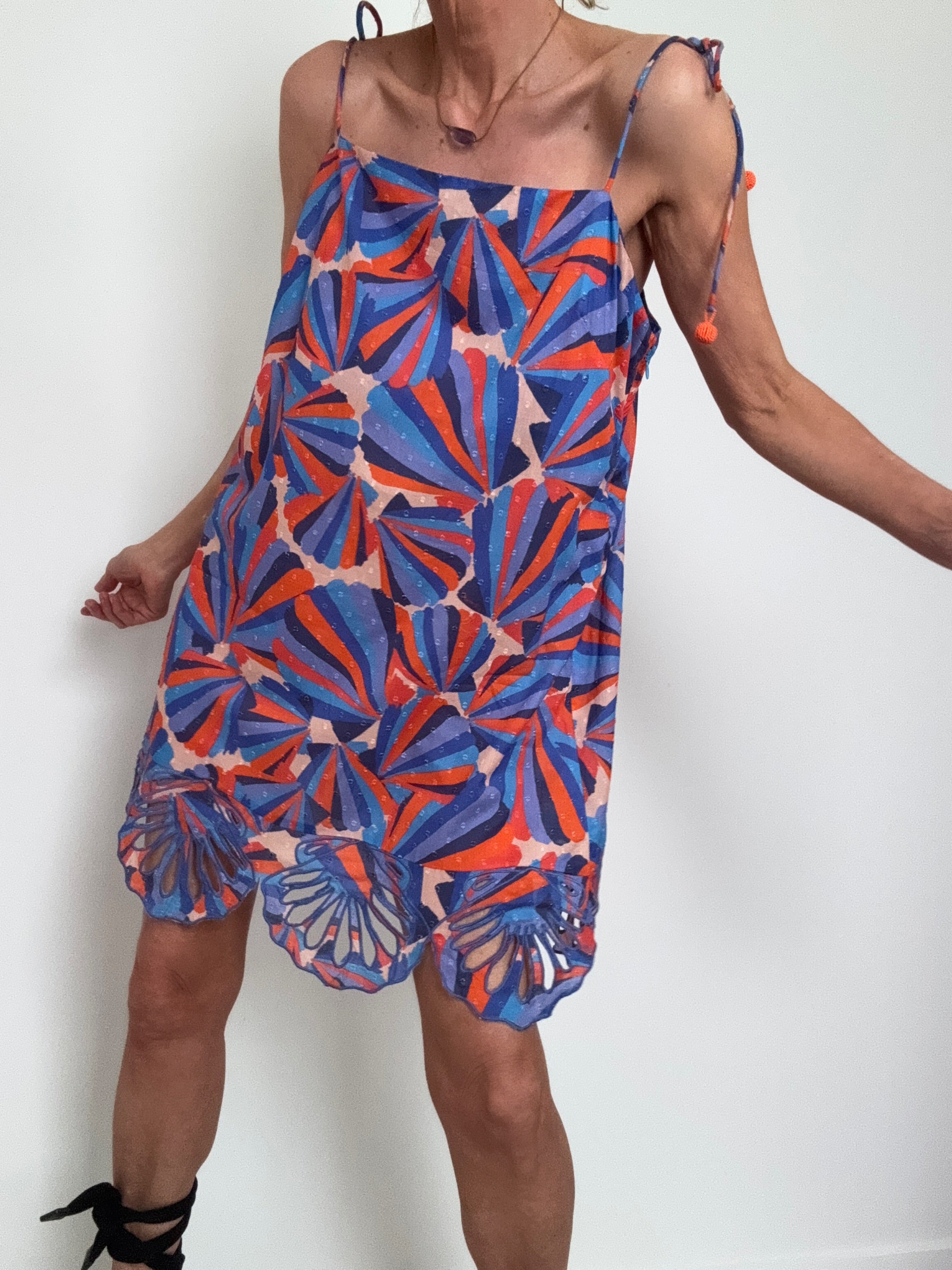 Farm Rio Tie Strap Shift Mini Dress | Dresses