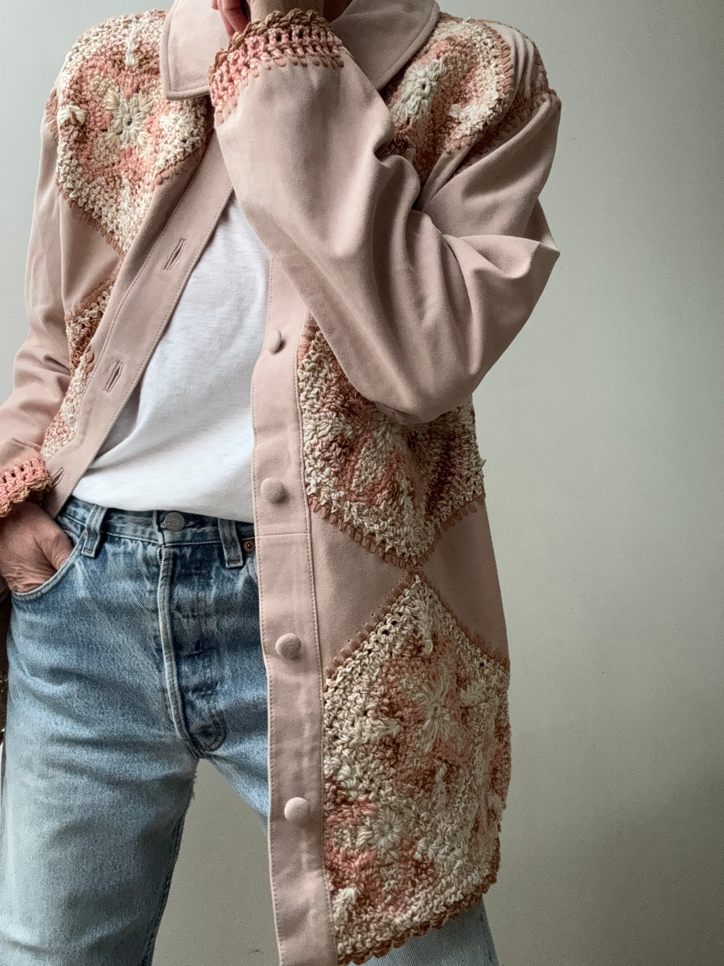 We The Free Corina Crochet Suede Jacket | Jackets