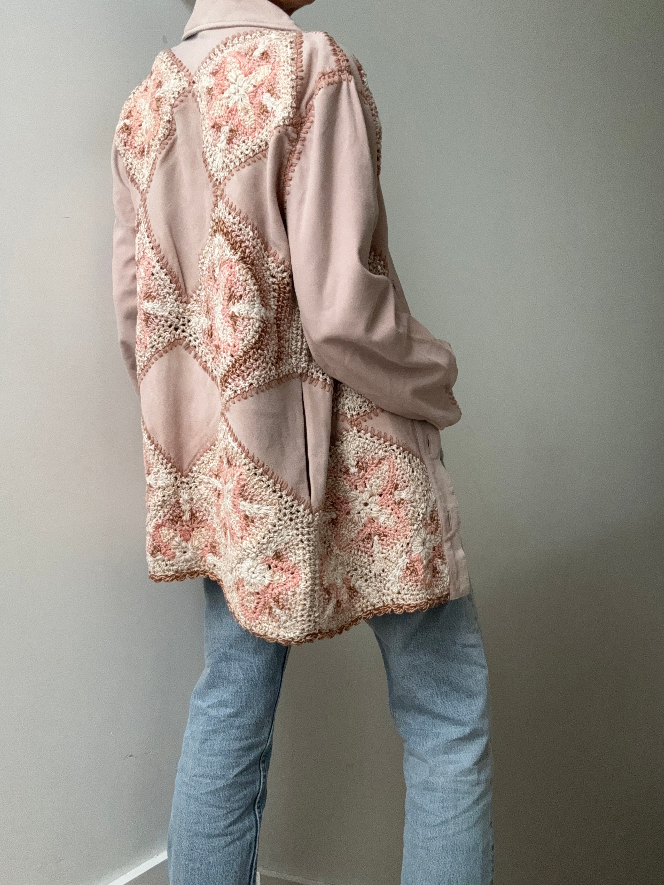 We The Free Corina Crochet Suede Jacket | Jackets