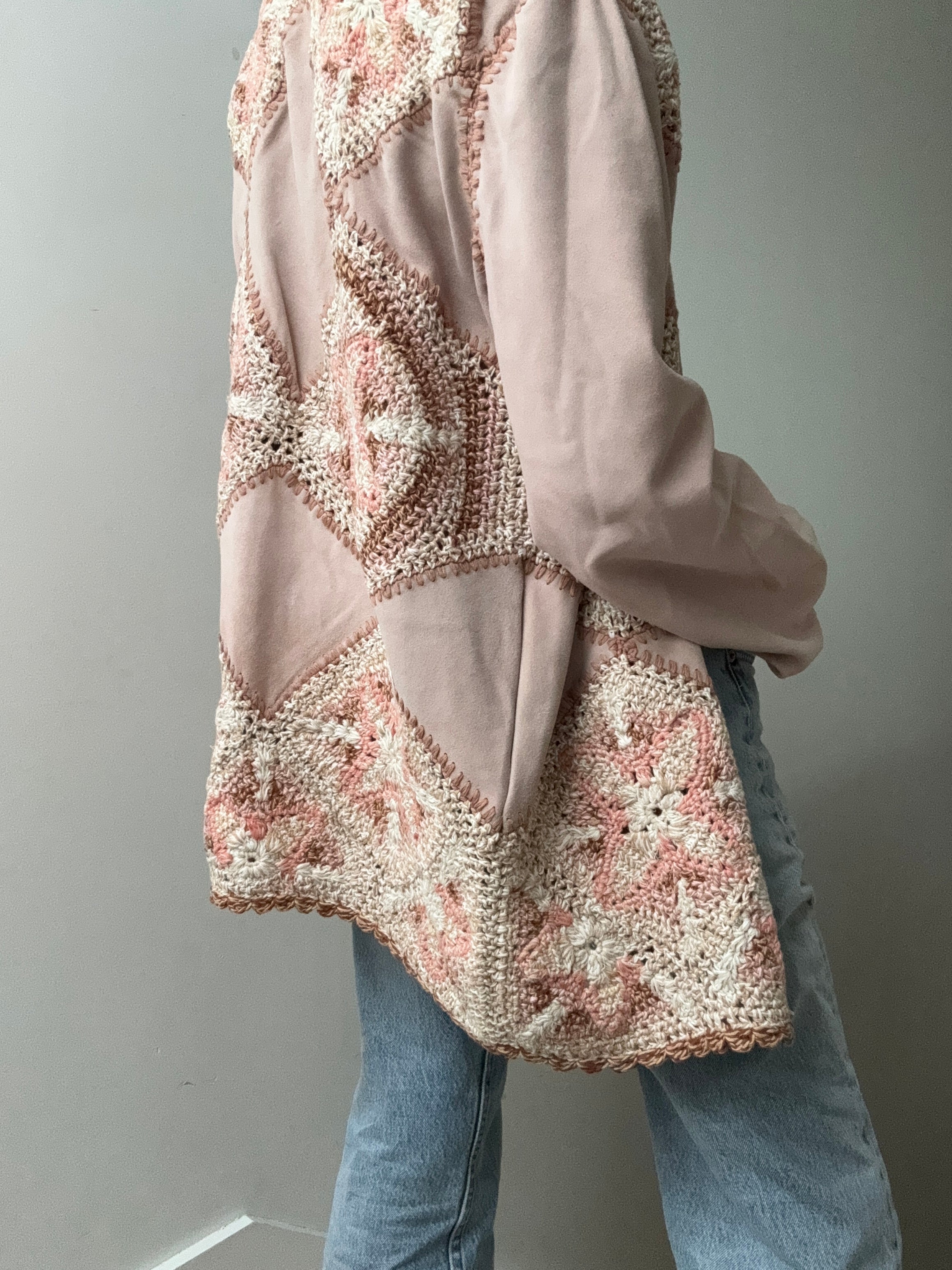 We The Free Corina Crochet Suede Jacket | Jackets