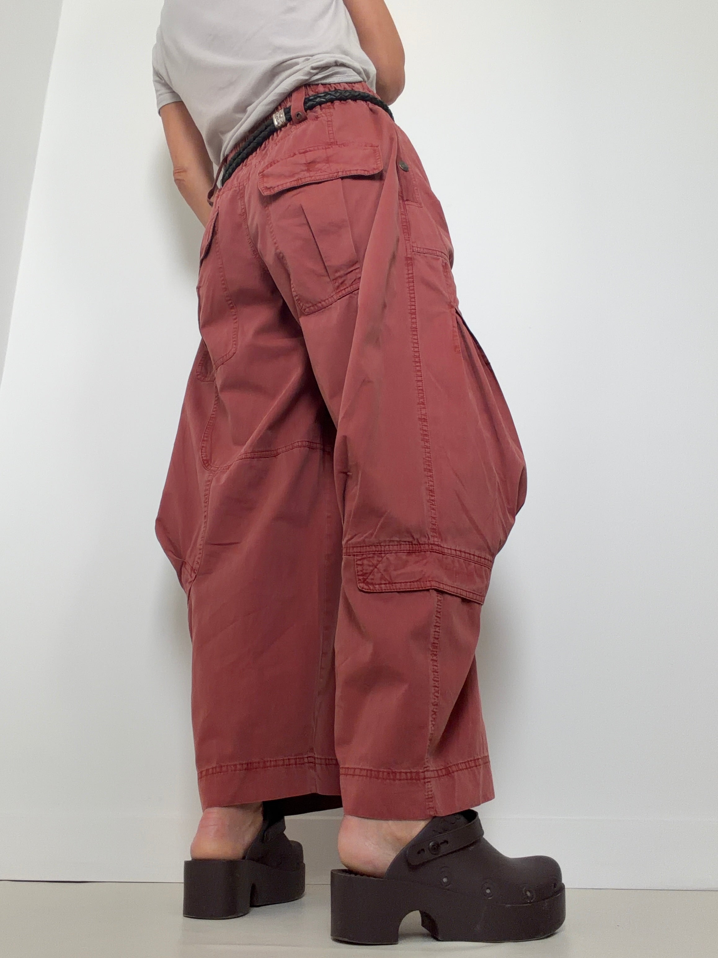 Free People Pants Onset Parachute Pants Paper Lantern