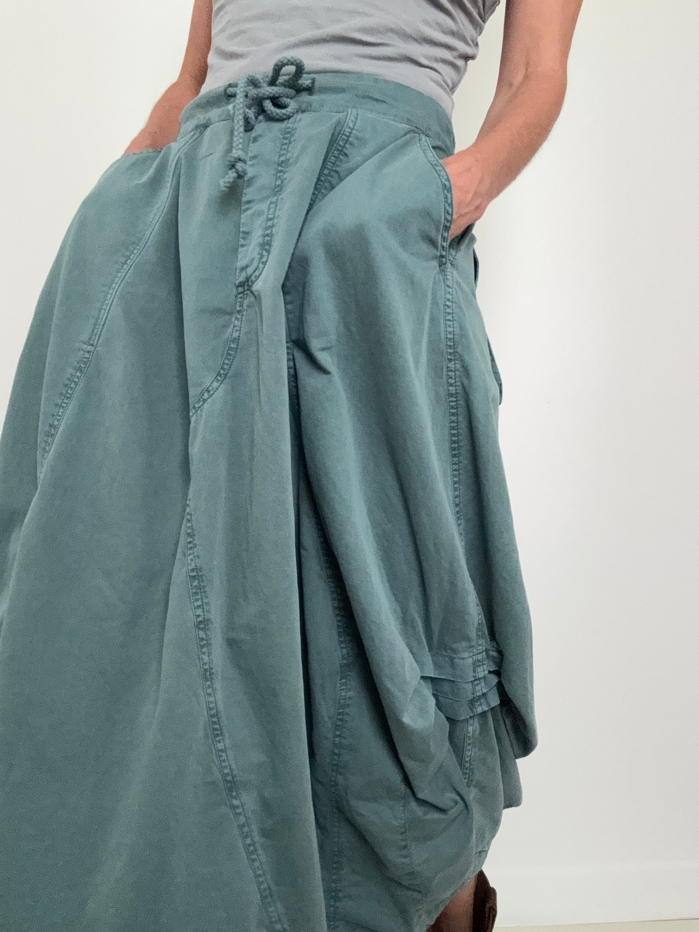 Willow Poplin Maxi Skirt Green | Skirts