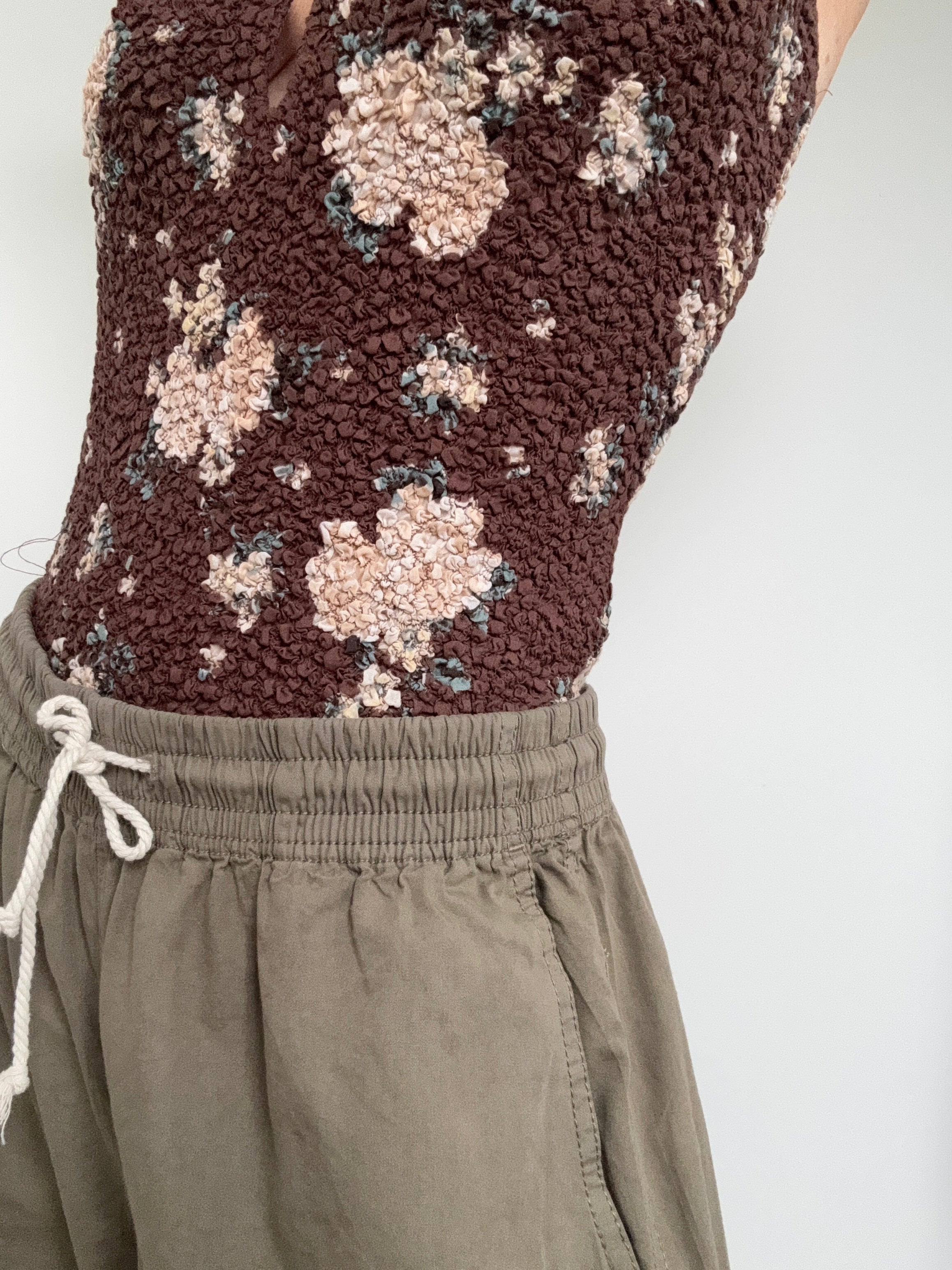 Free People Tops Seaside Rose Bodysuit Brown