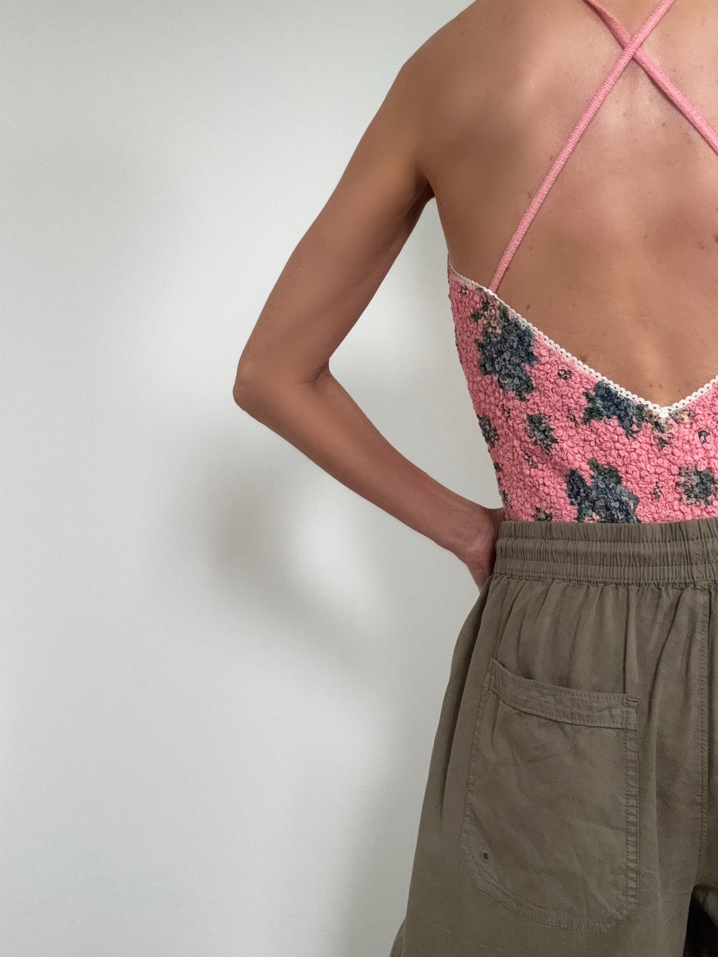 Free People Tops Seaside Rose Bodysuit Pink