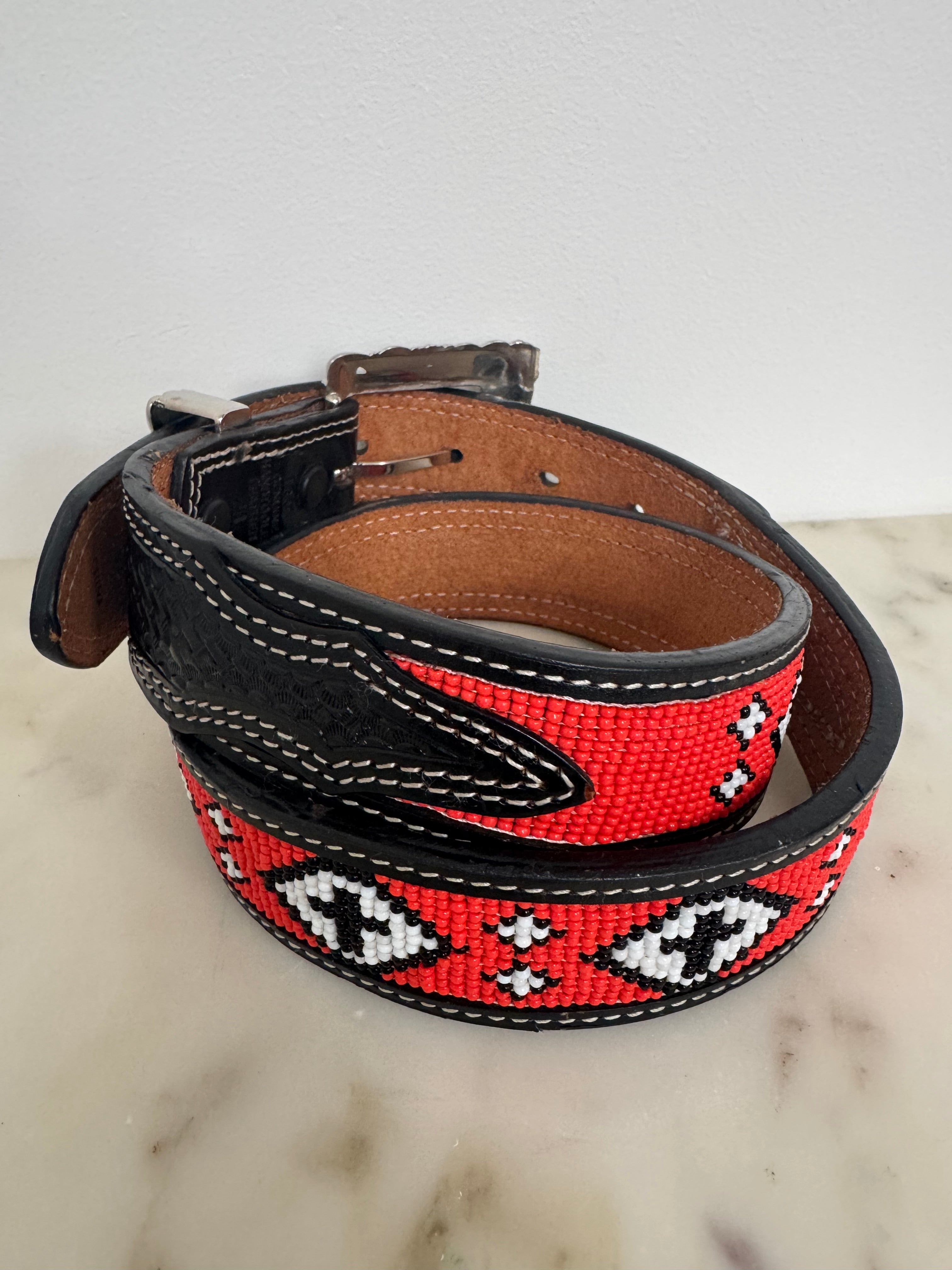 Beaded Tangerine Belt | Belts